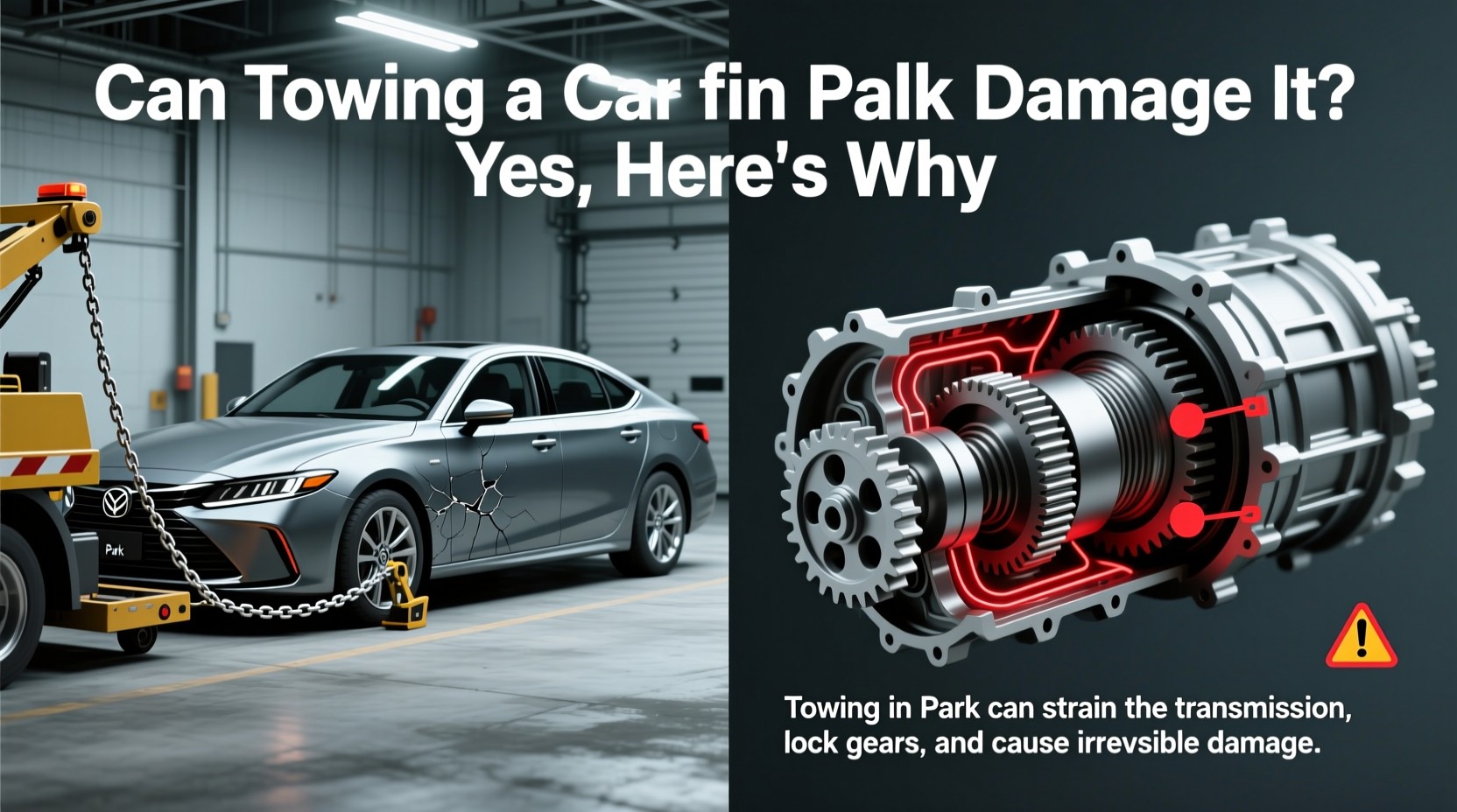 can towing a car in park damage it