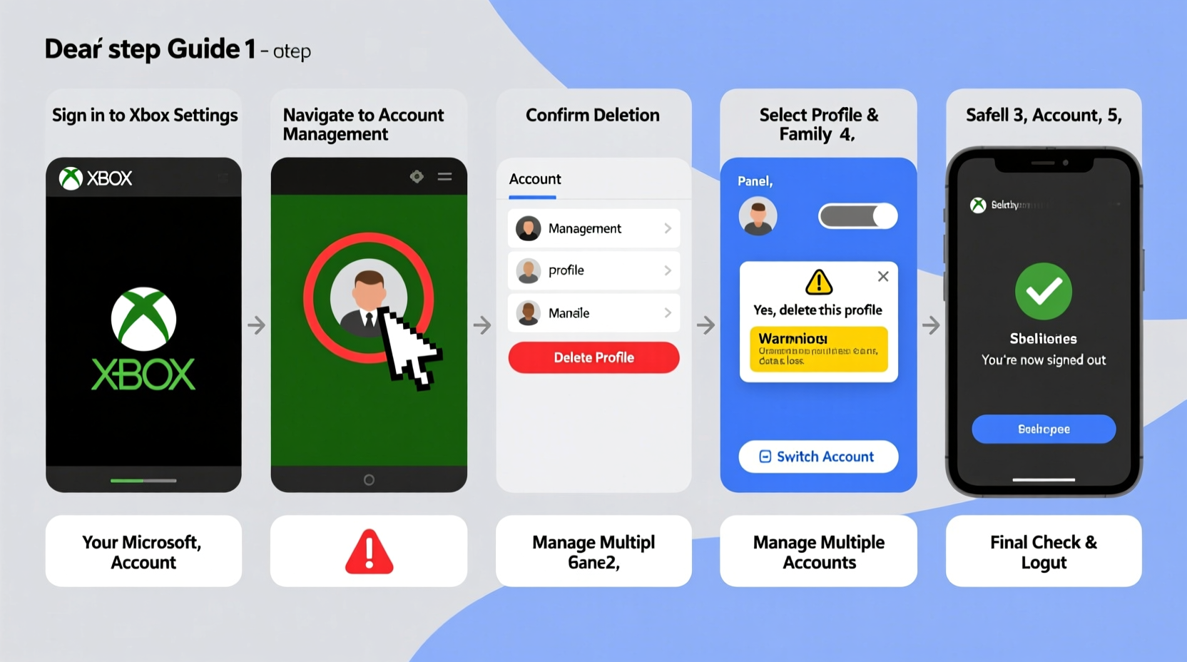 step by step guide to safely delete an xbox profile and manage your accounts