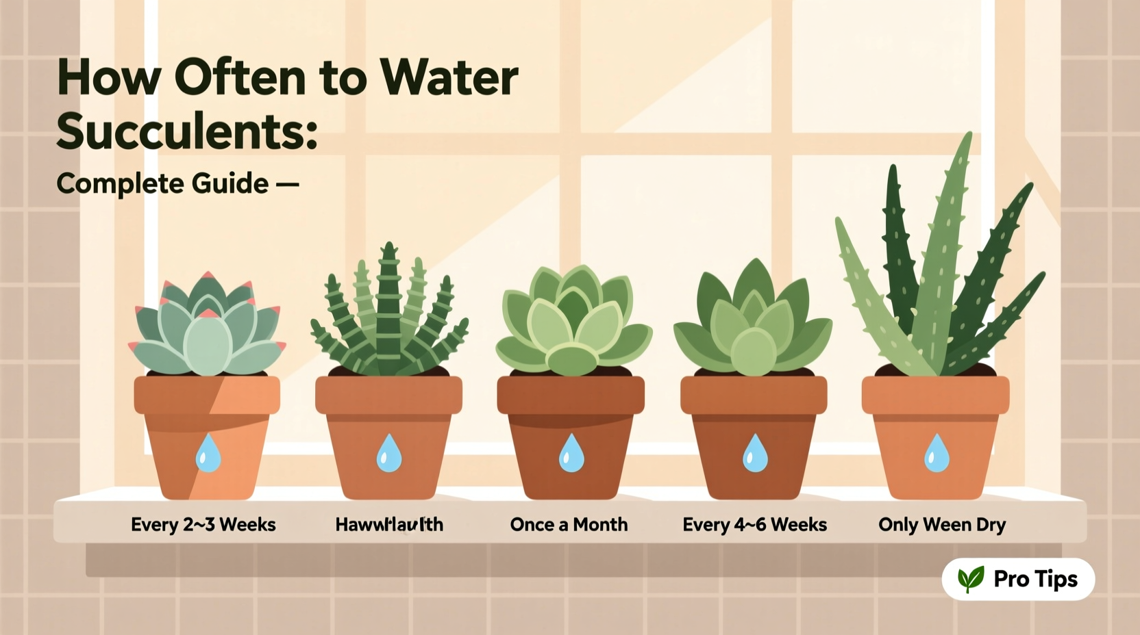 how often to water succulent