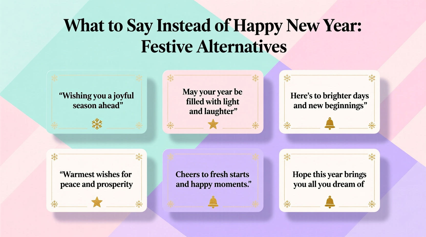 what to say instead of happy new year