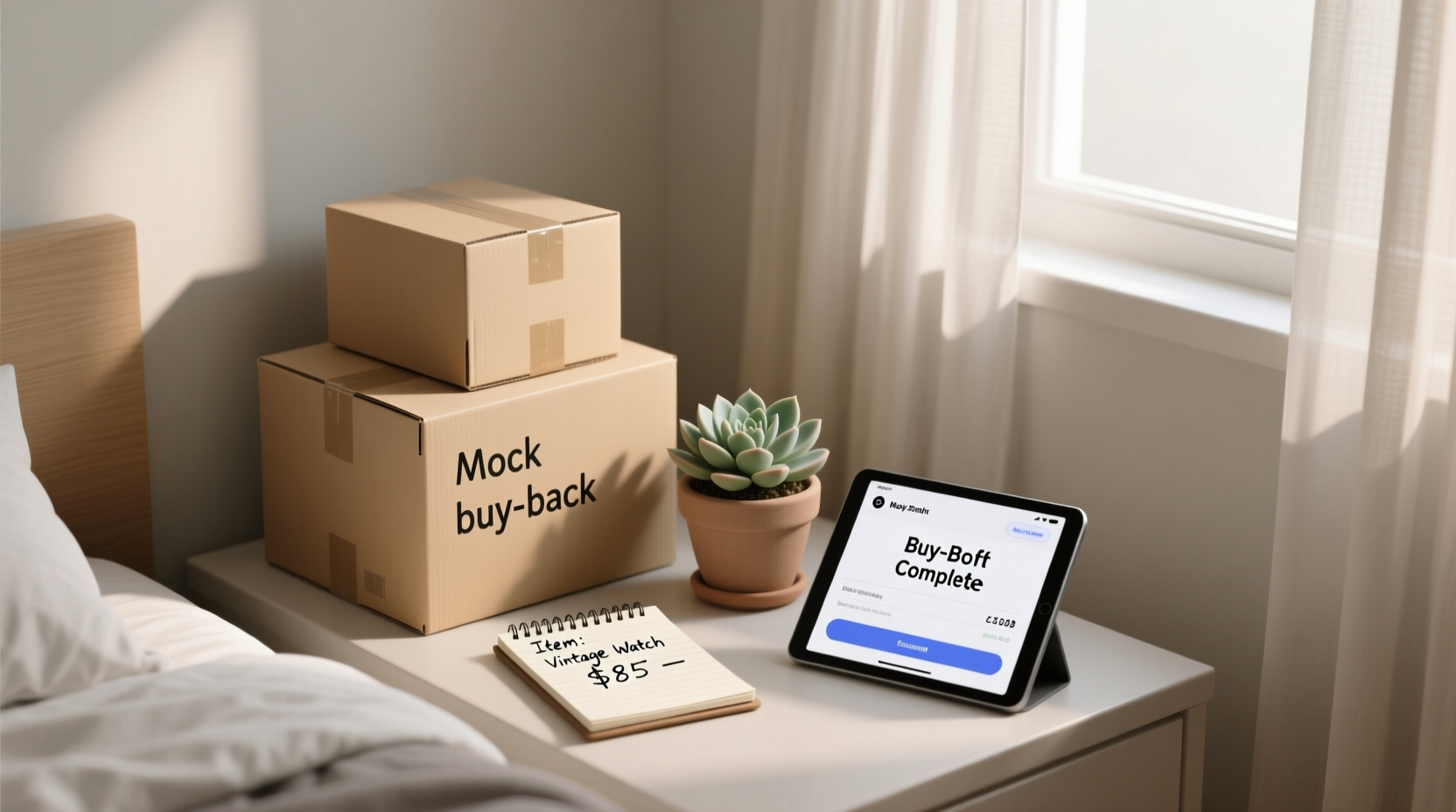 declutter by staging a mock buy back