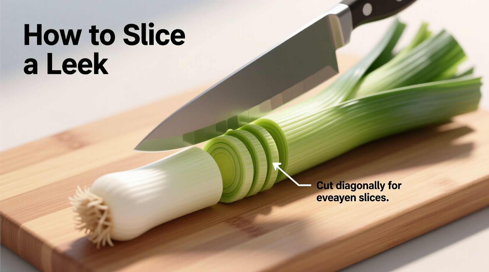 how to slice a leek
