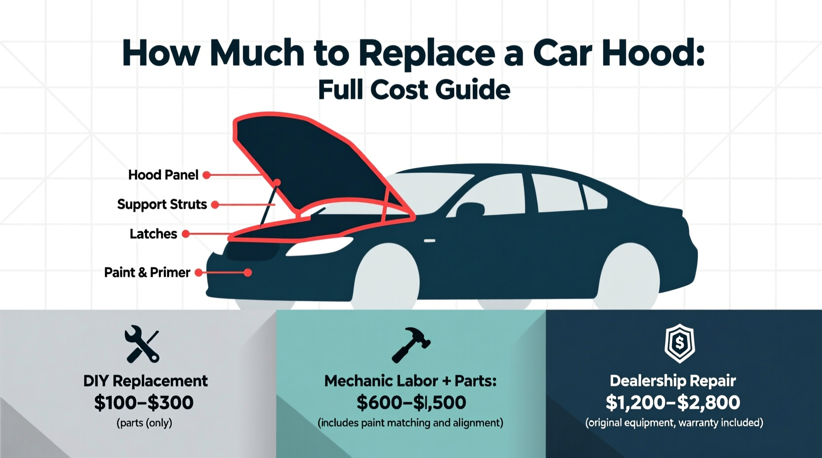how much to replace car hood