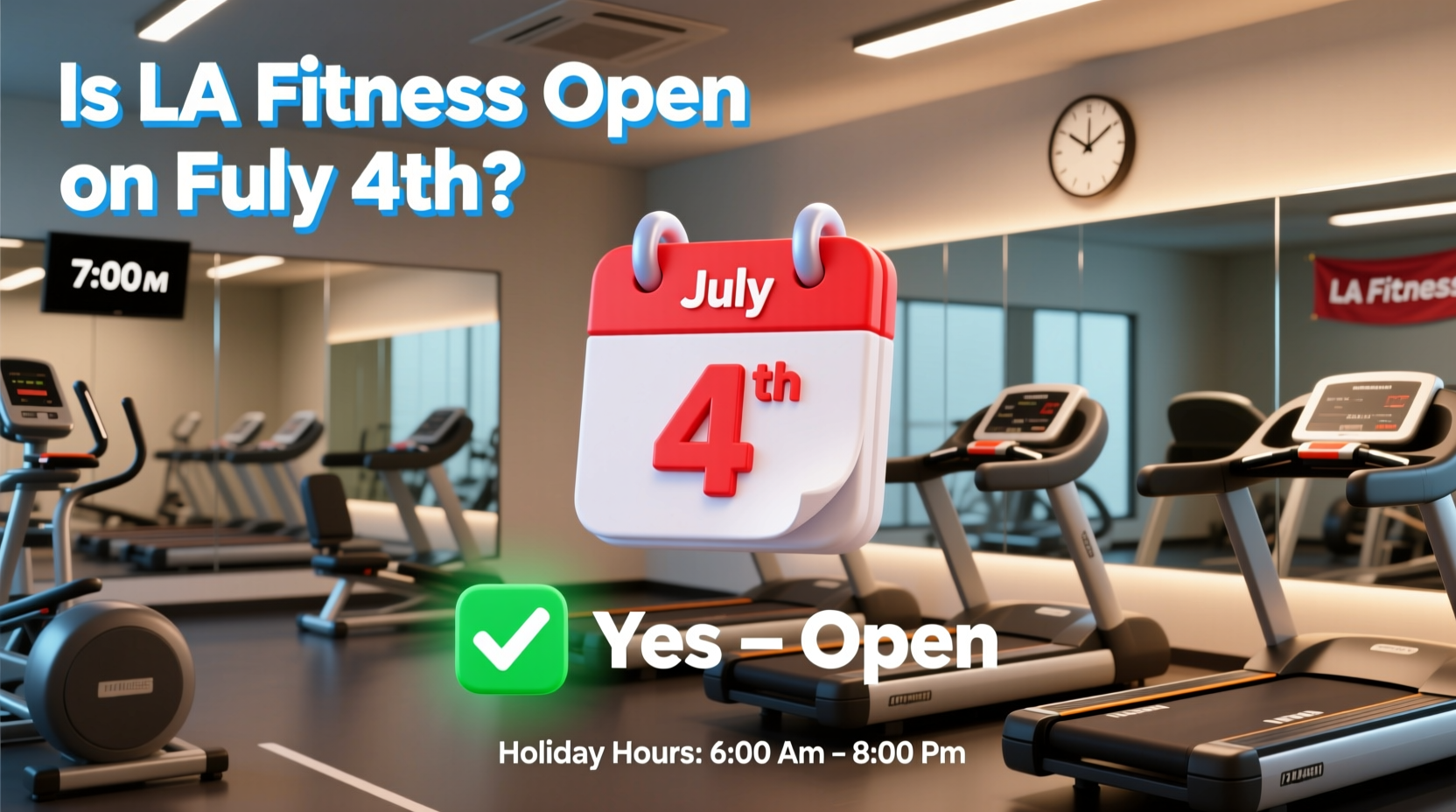 is la fitness open on july 4th