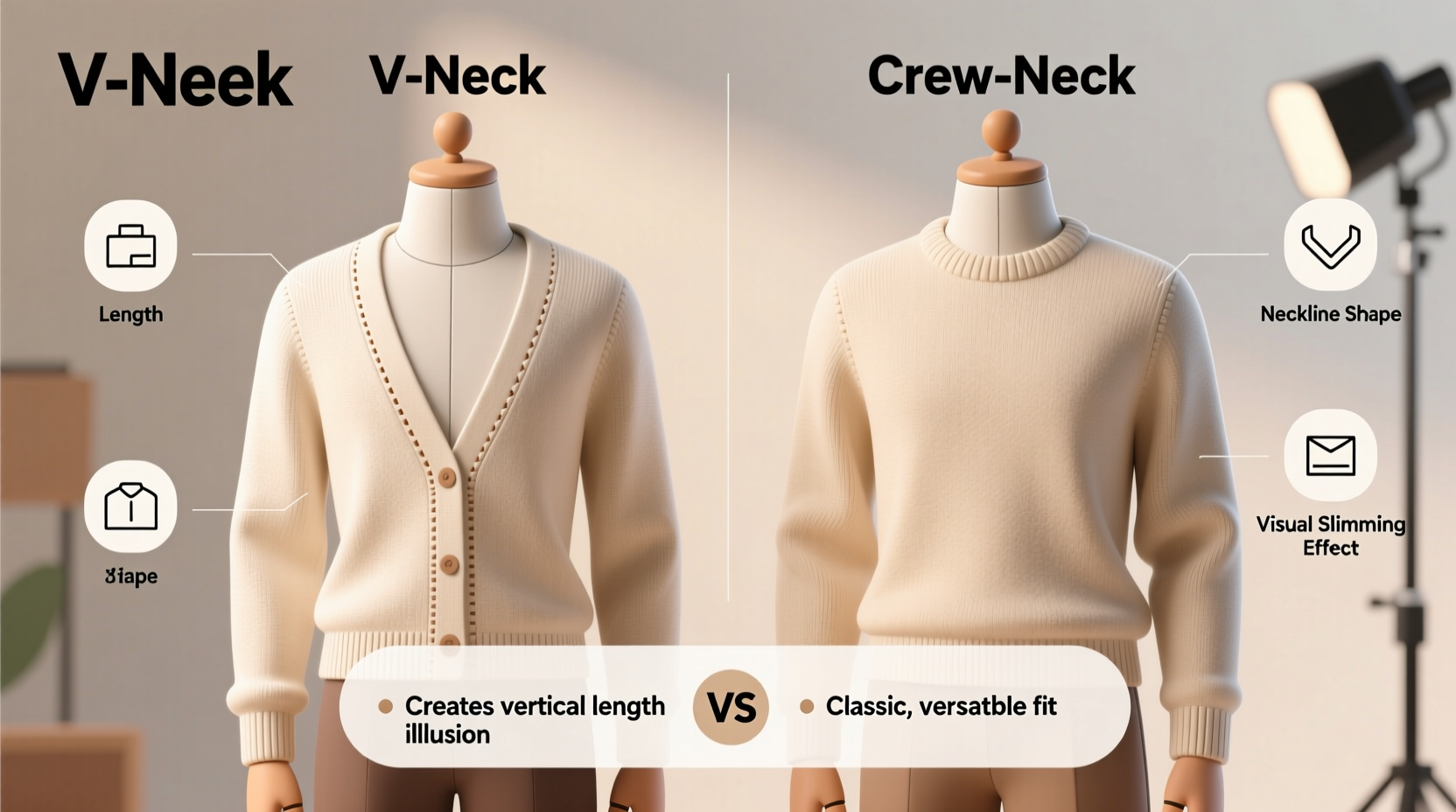 v neck vs crew neck cardigans does the neckline really matter