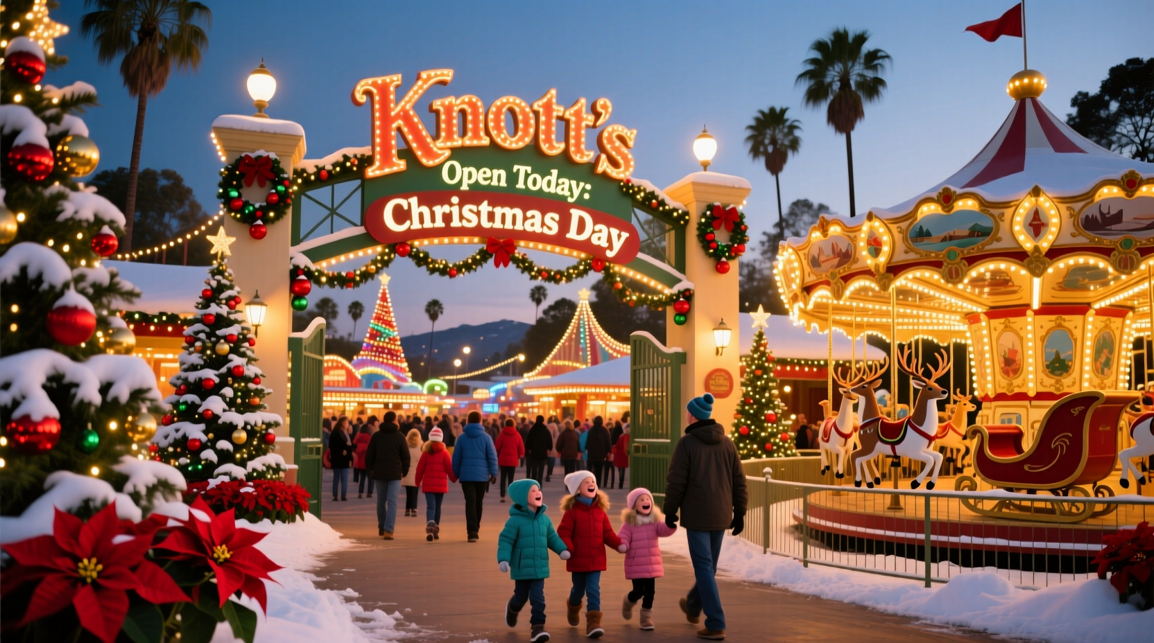 is knotts berry farm open on christmas day