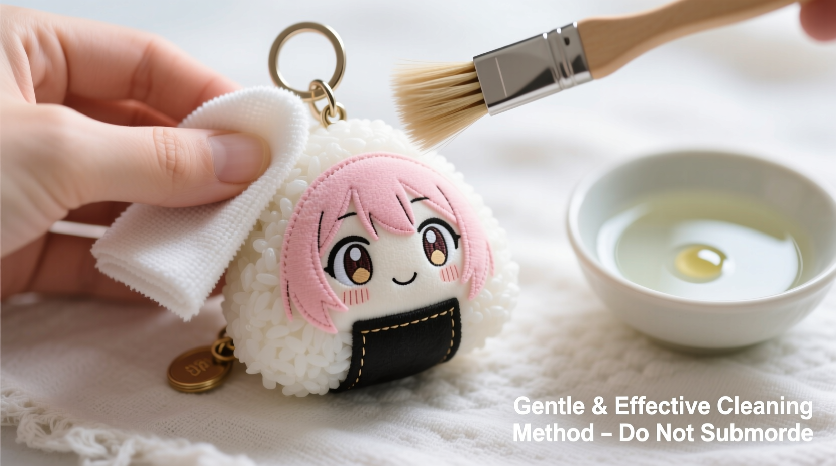 gentle and effective methods to clean your anime rice ball plush keychain without damage