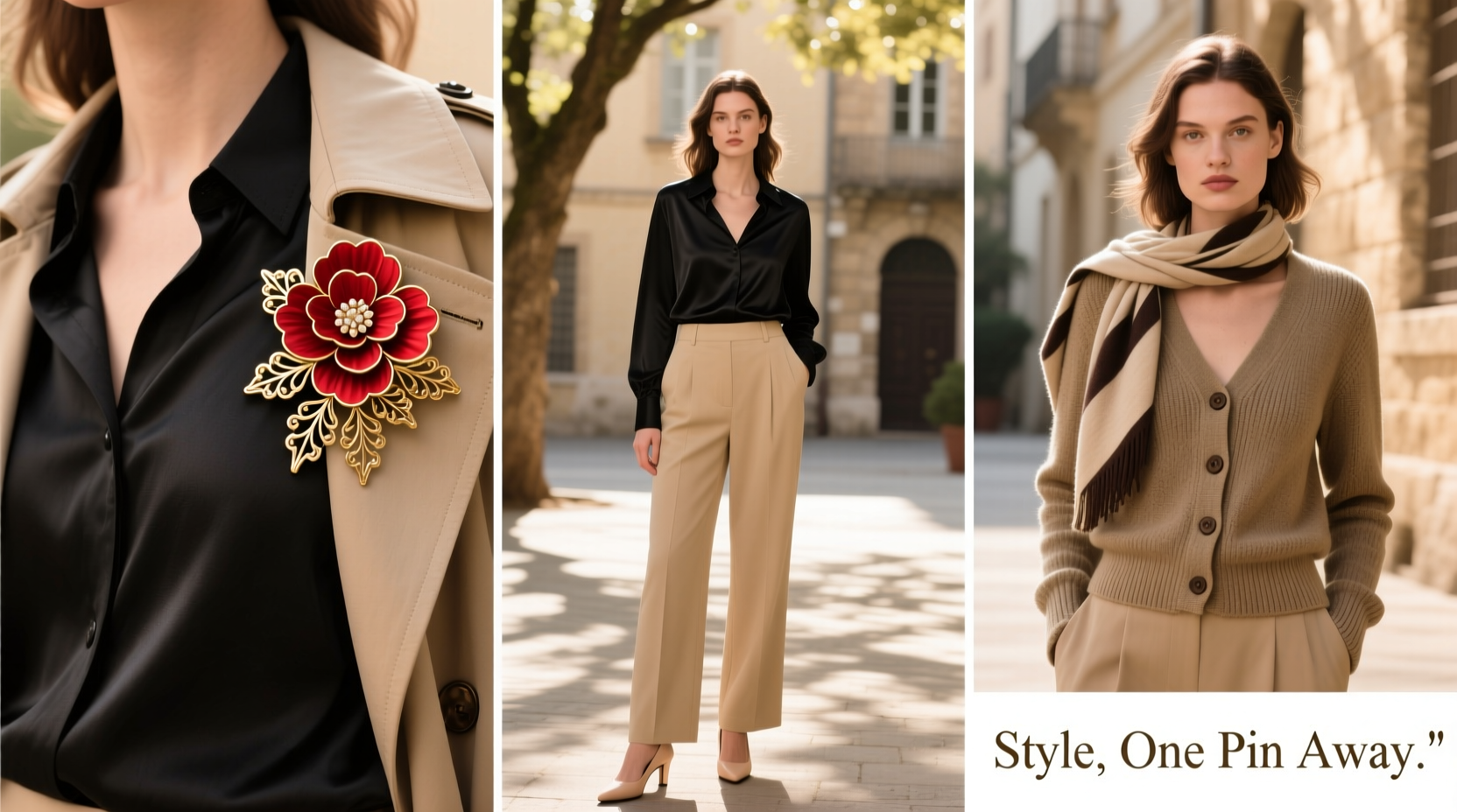 creative ways to use a flower brooch to transform simple outfits with style