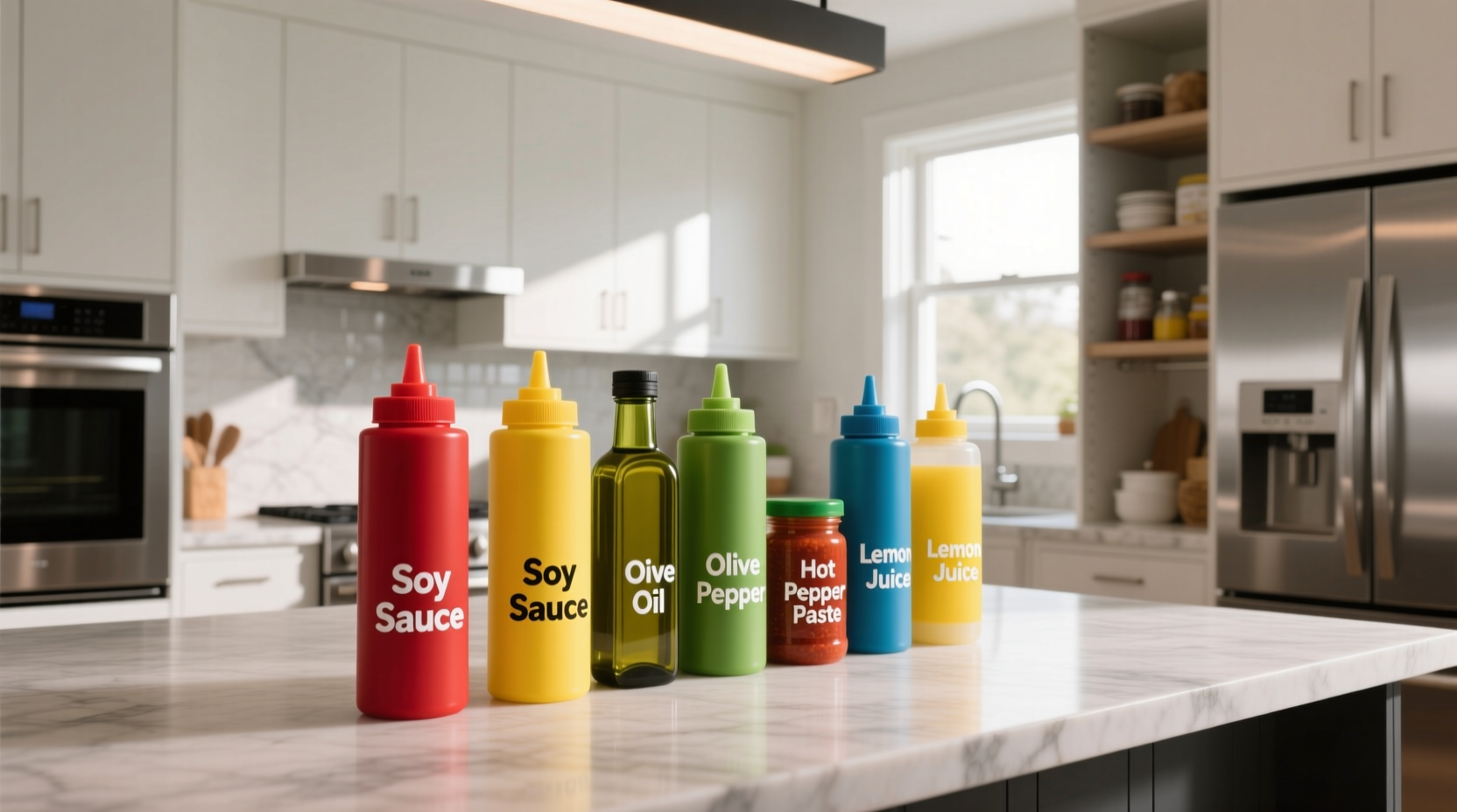 you need to get some squeeze bottles in your kitchen