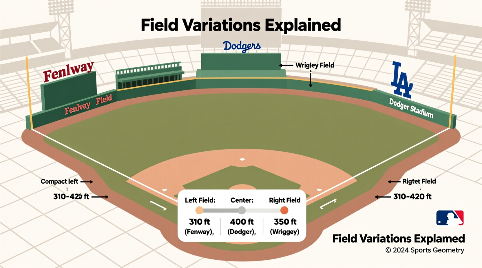 why are baseball field dimensions different field variation explained