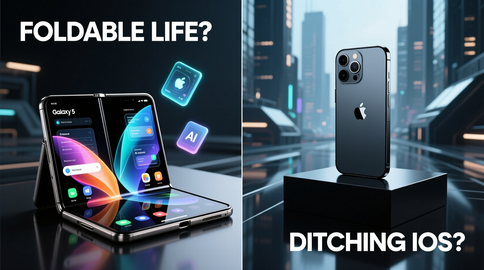 galaxy z fold 5 vs iphone is the foldable life worth ditching ios