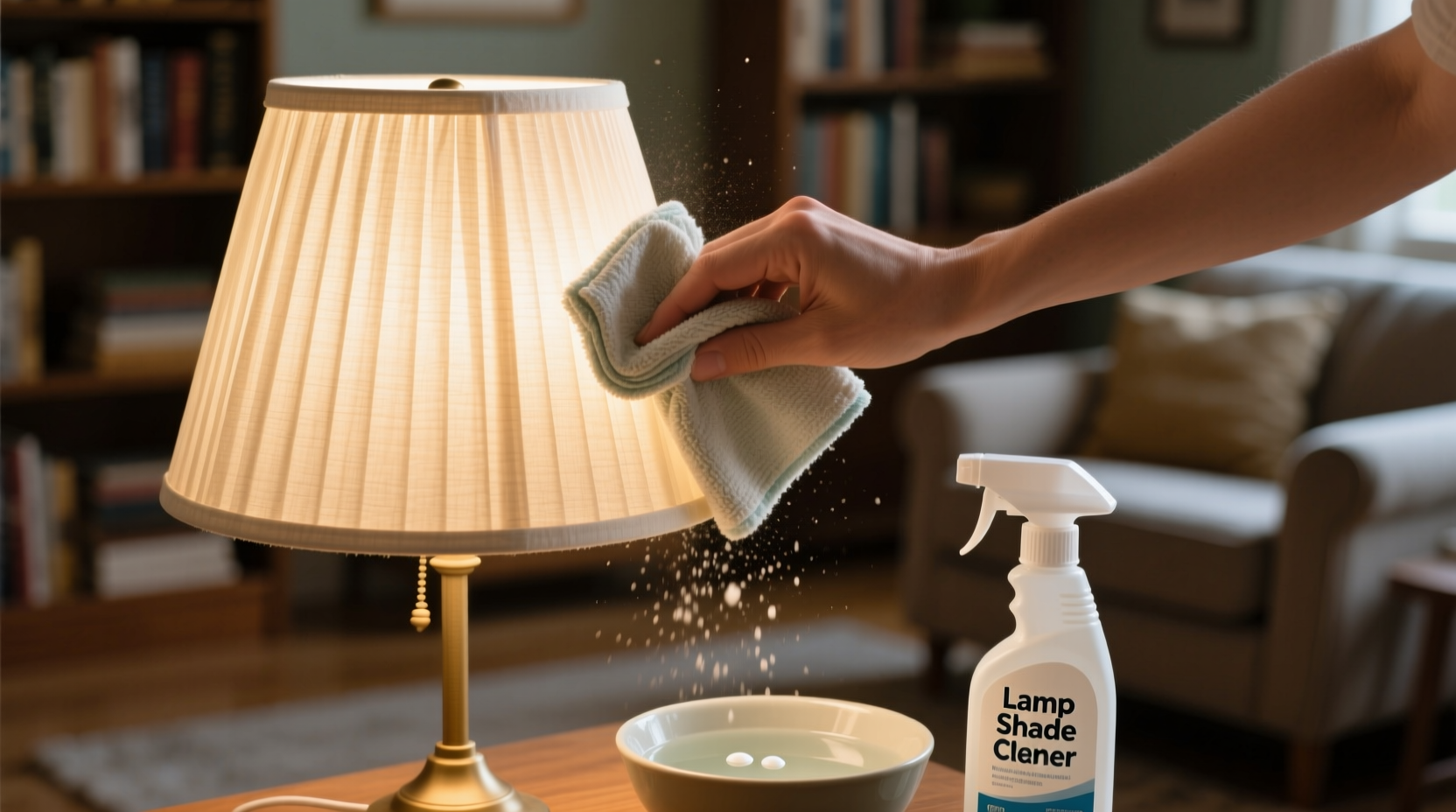 how to clean lamp shades