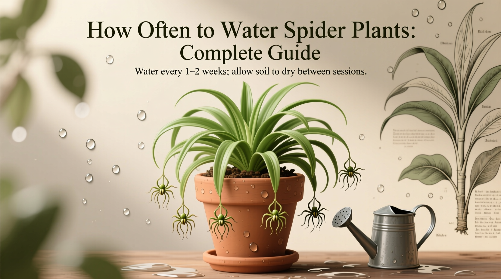 how often water spider plants