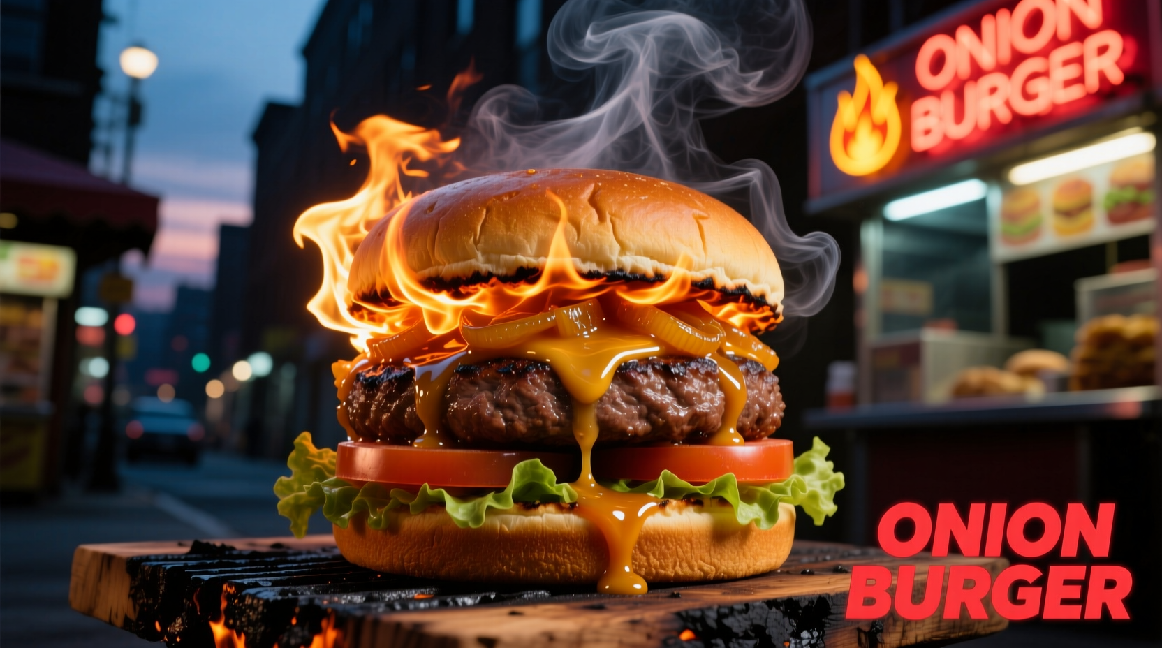 blazing onion burger