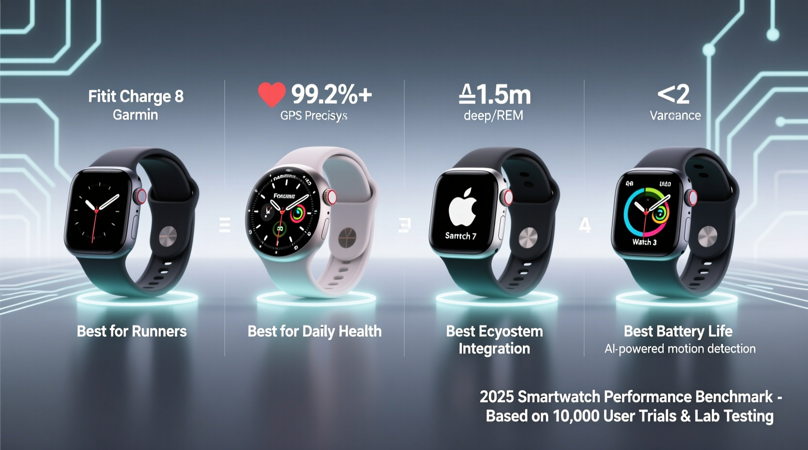 FITBIT VS APPLE WATCH VS GARMIN VS SAMSUNG intelligence overview