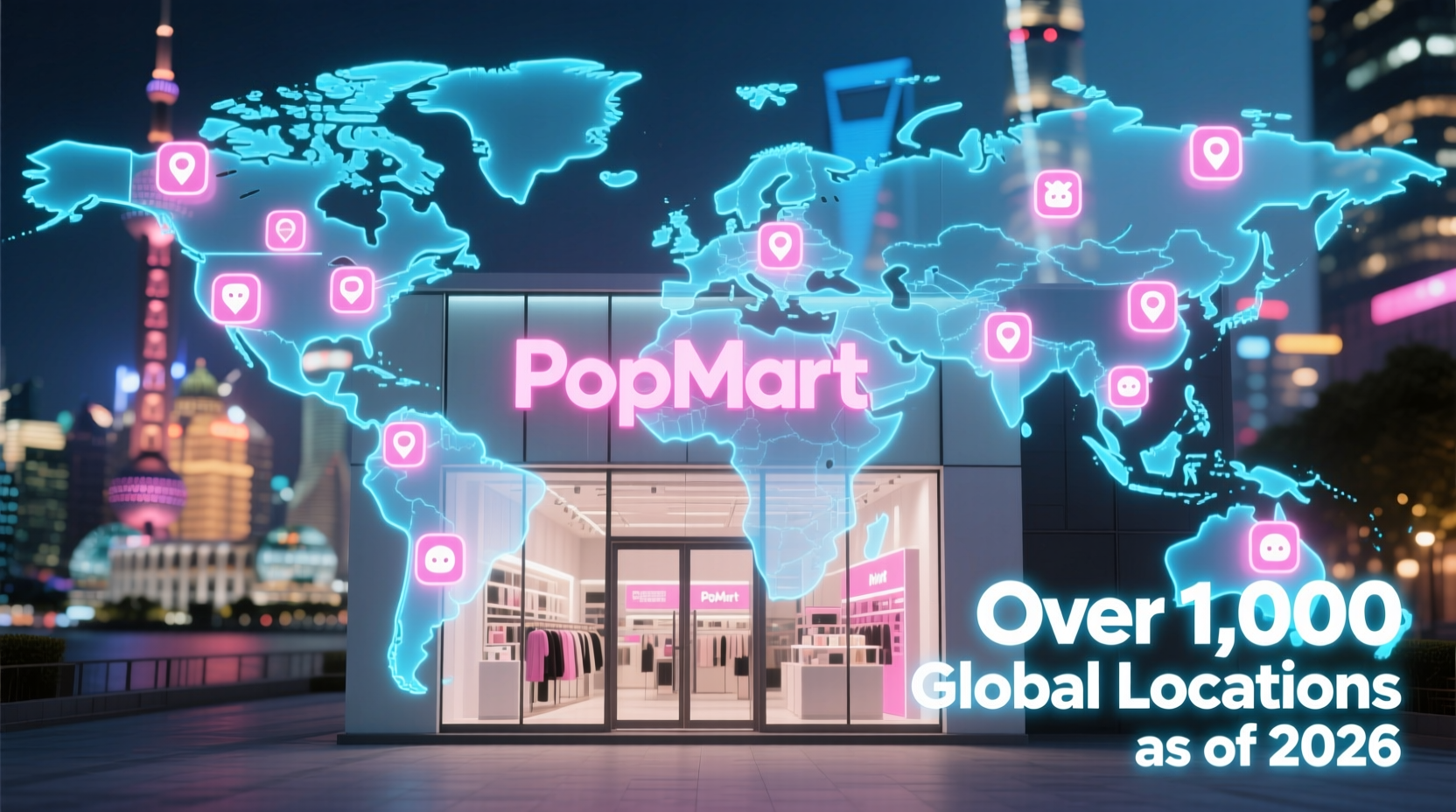 how many stores does popmart have