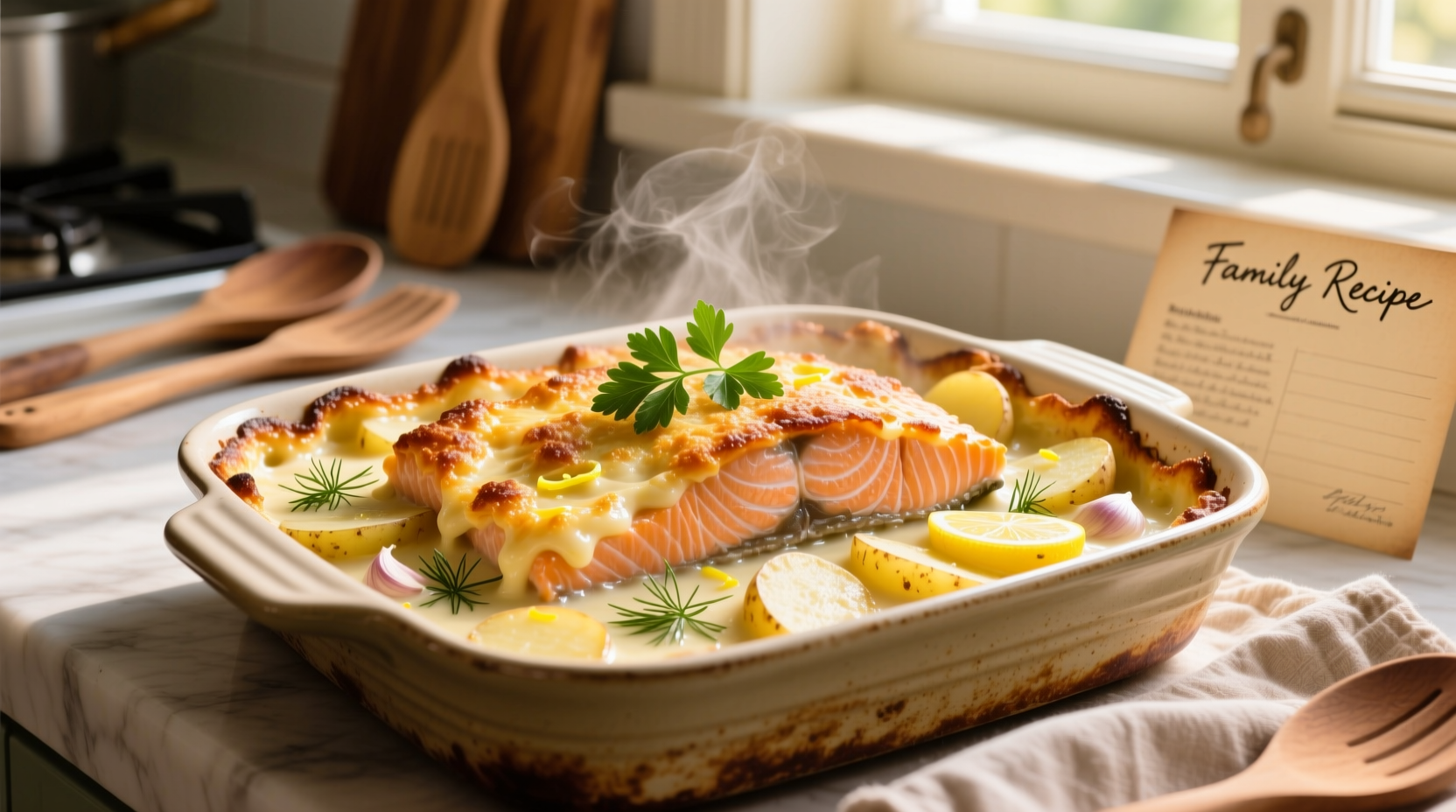 salmon and potato bake