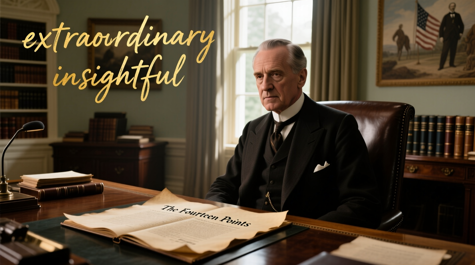 which best explains why president wilson chooses the word extraordinary insightful explanation and more