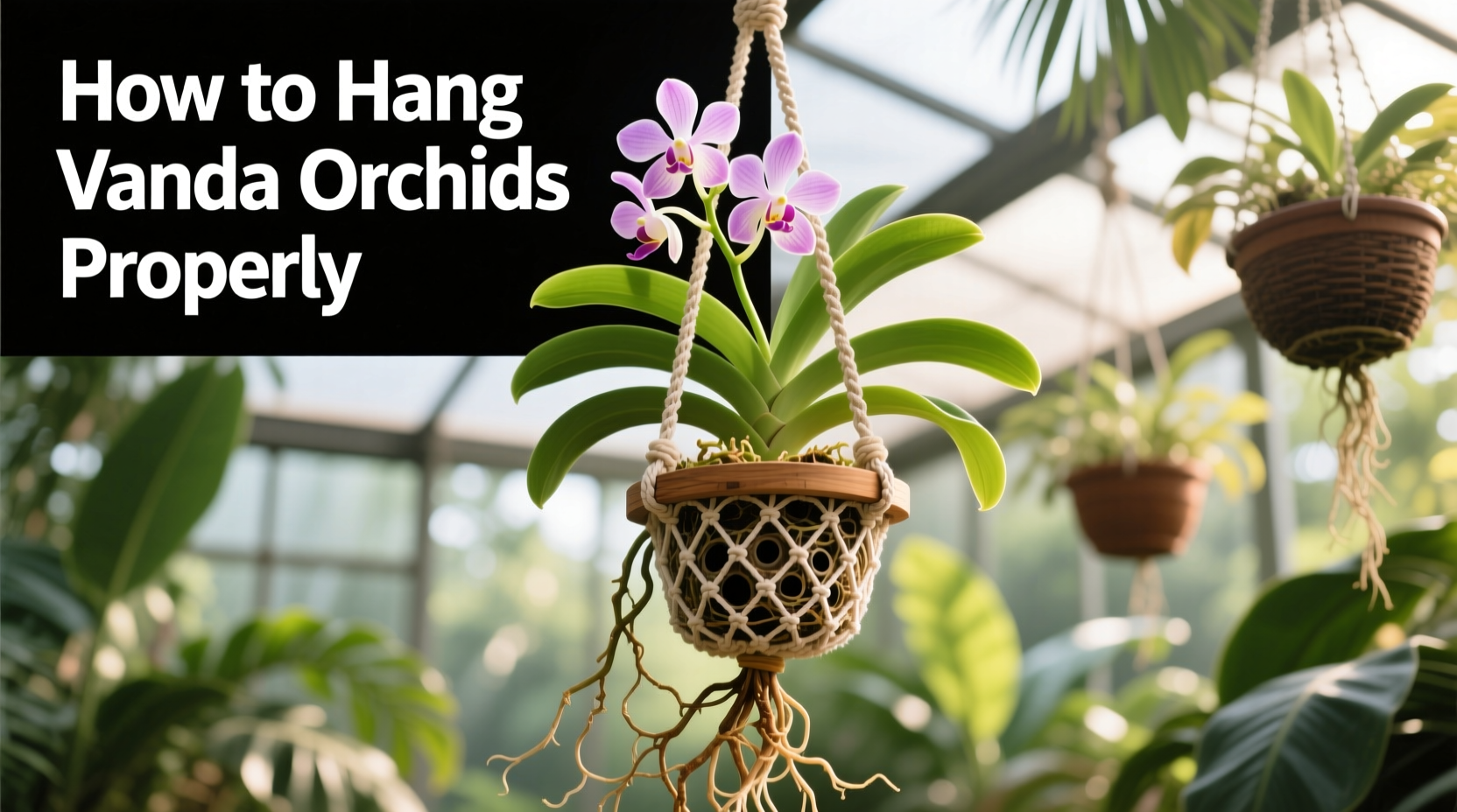 how to hang vanda orchids