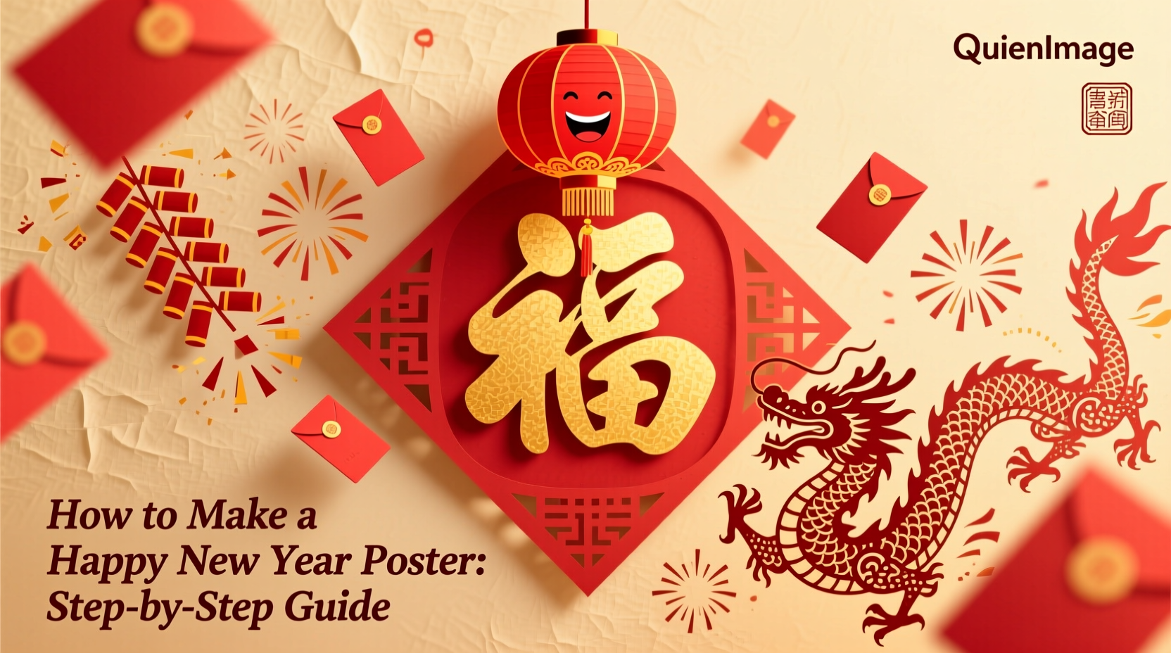 how to make happy new year poster