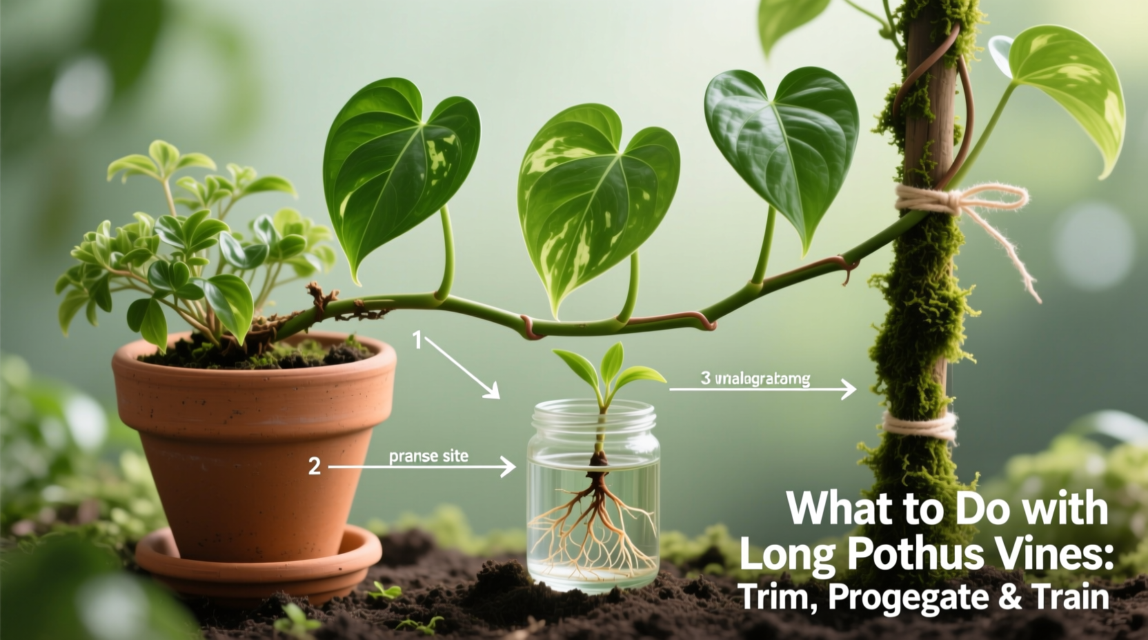 What to Do with Long Pothos Vines: Trim, Propagate & Train