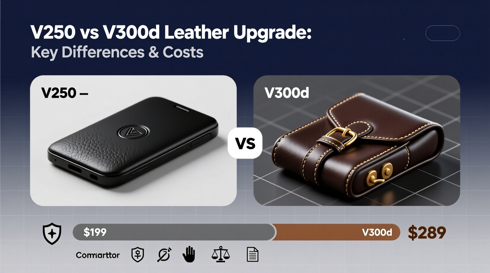 v250 vs v300d leather upgrade