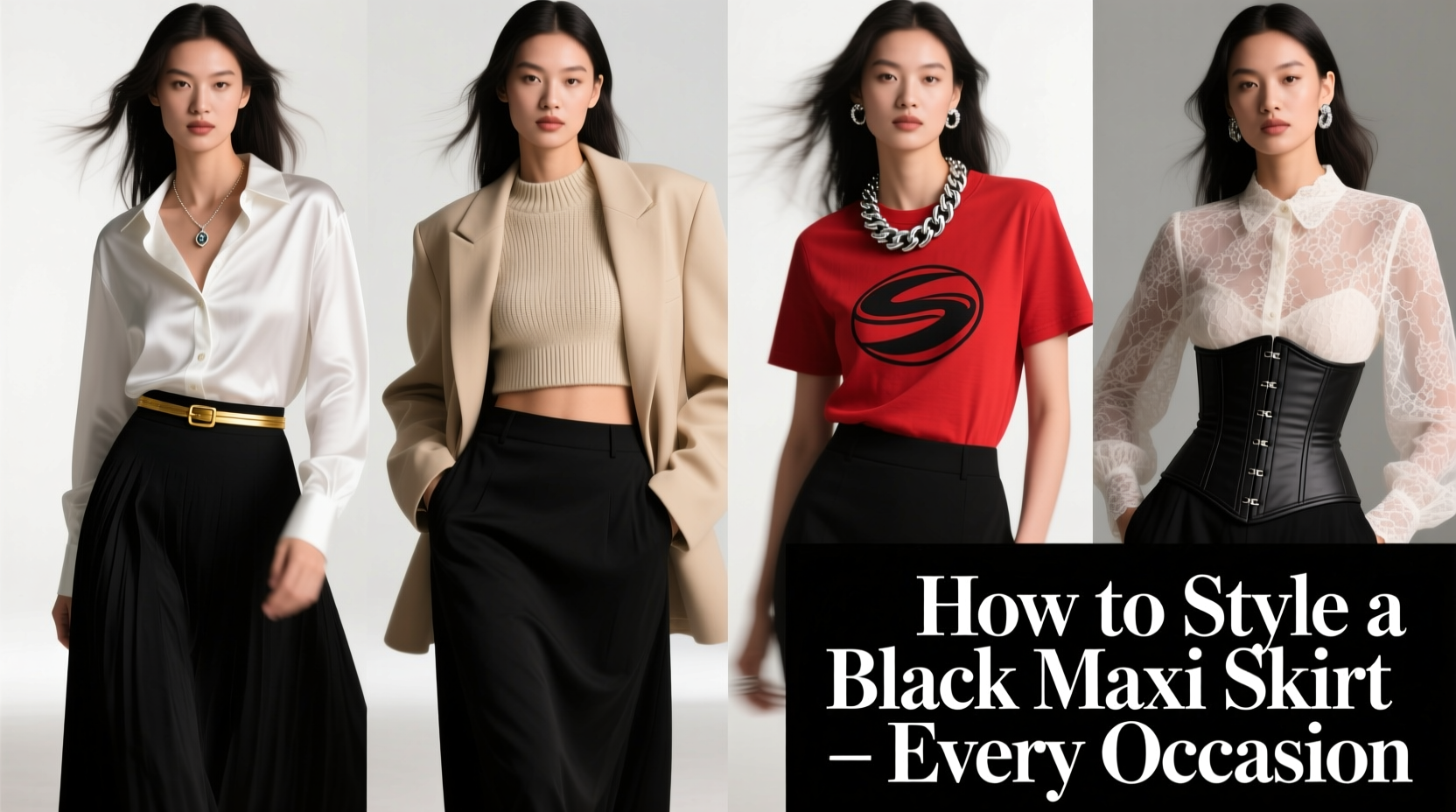 stylish and versatile how to pair a black maxi skirt with tops for every occasion
