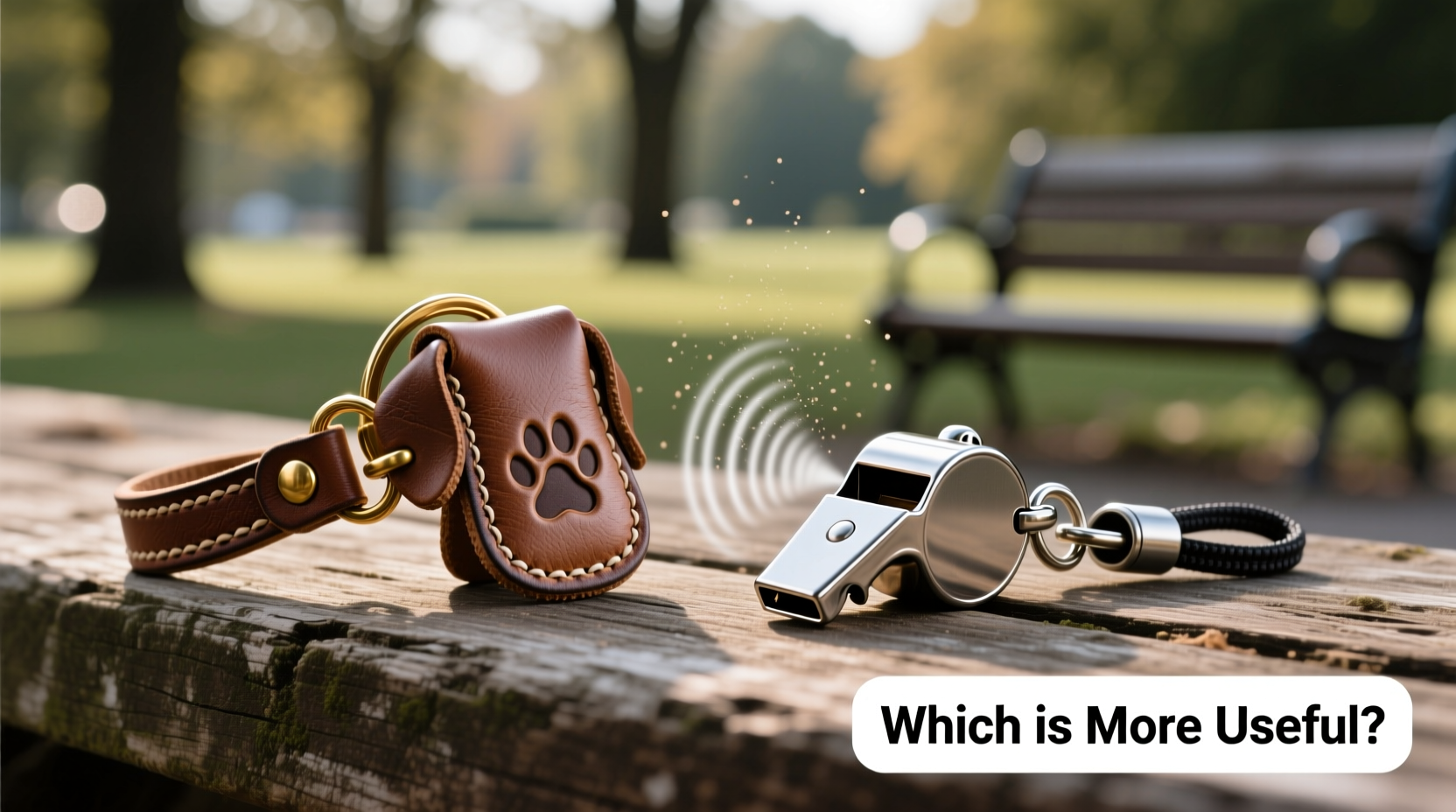 leather dog keychain vs dog whistle keychain which is actually more useful