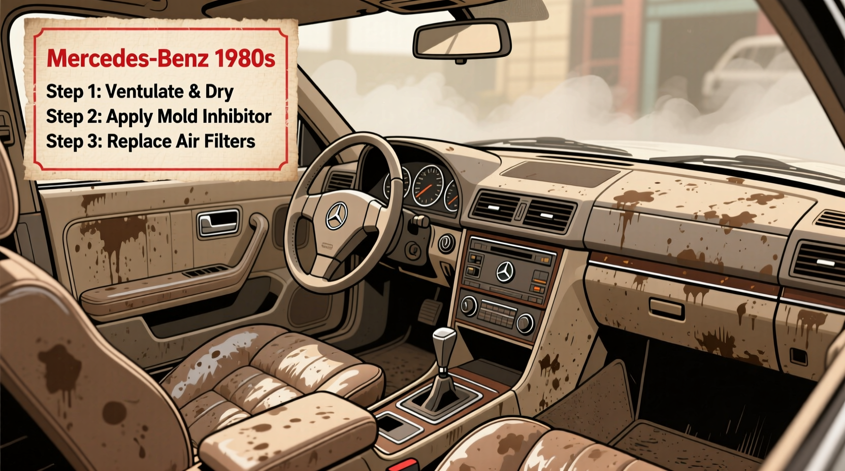 w204 musty interior rain fix