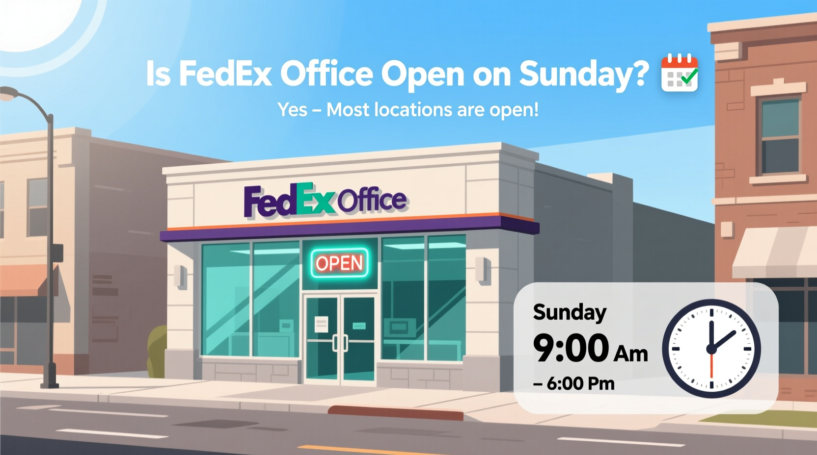 is fedex office open on sunday
