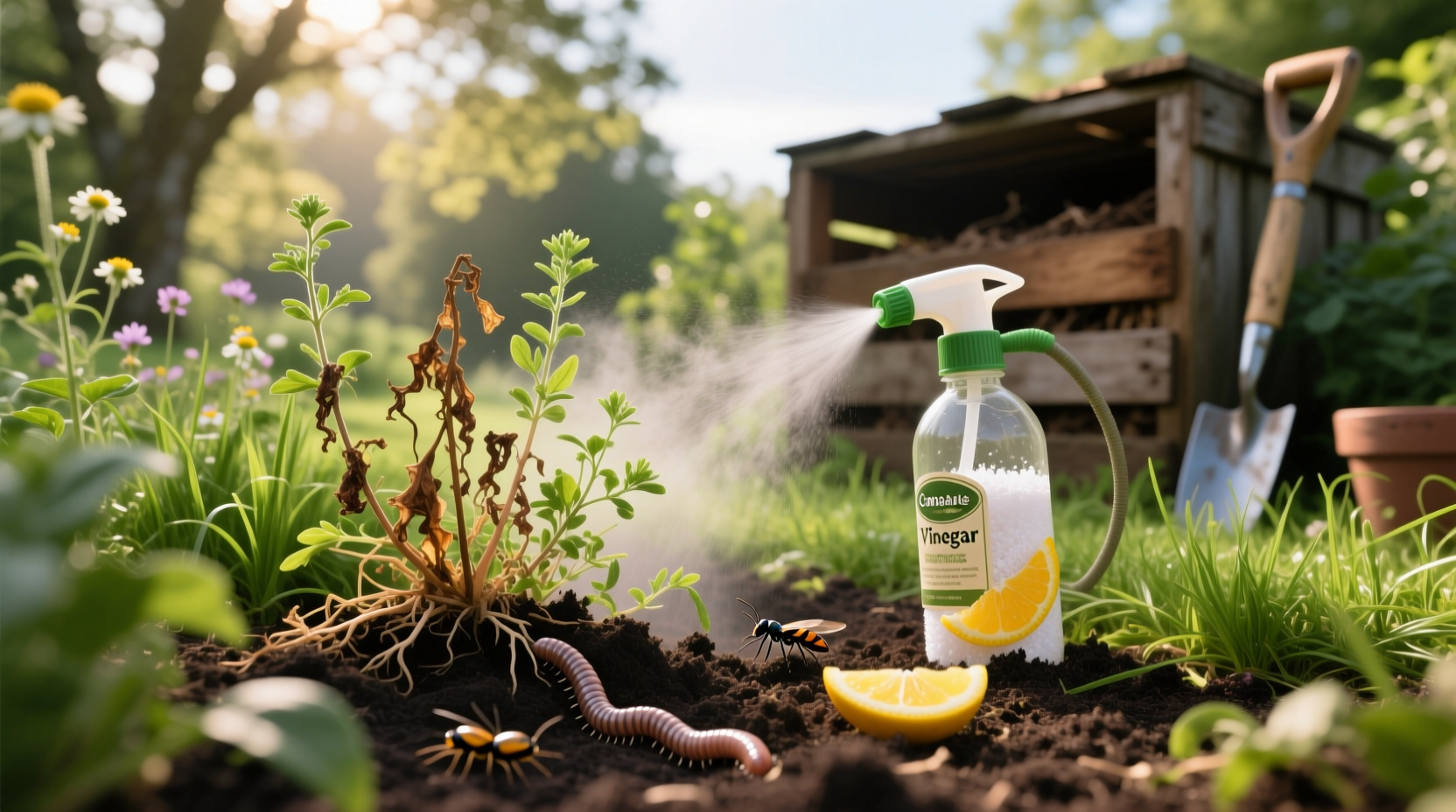 homemade herbicide kill weeds without killing earth