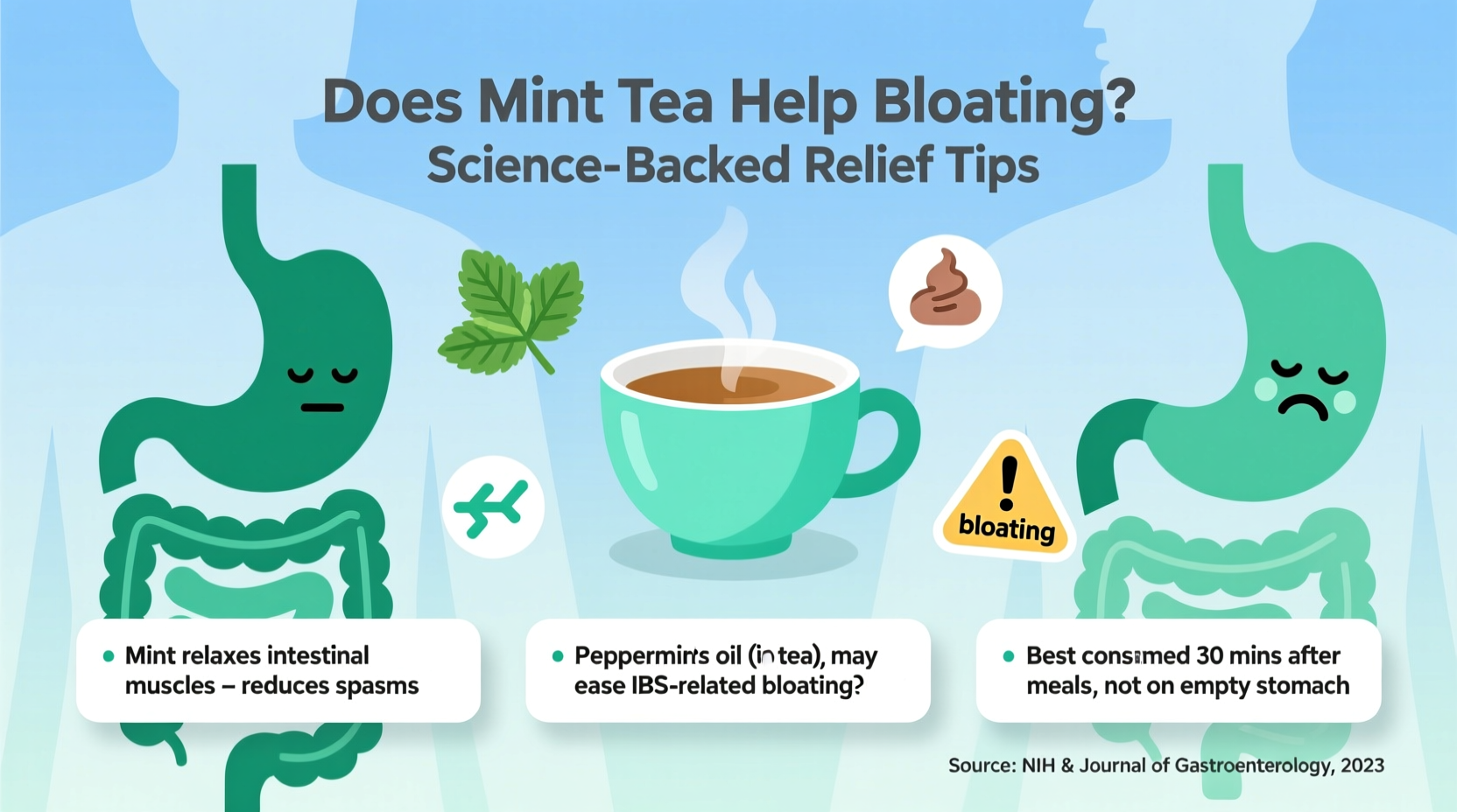does mint tea help bloating