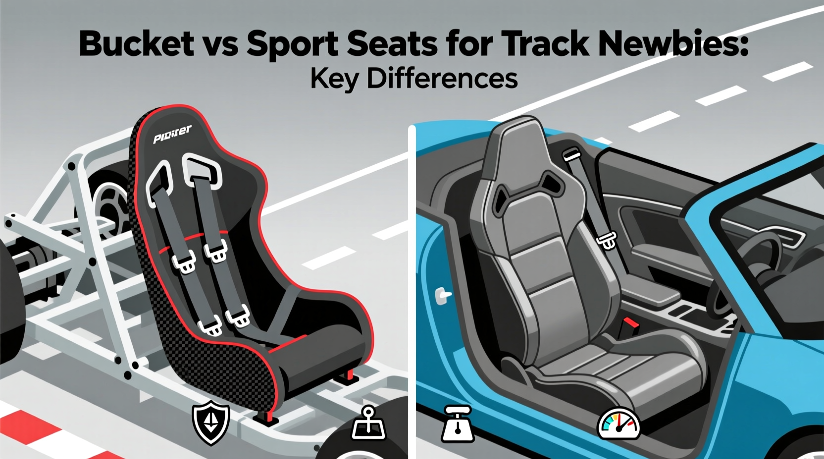 bucket vs sport seats track newbies