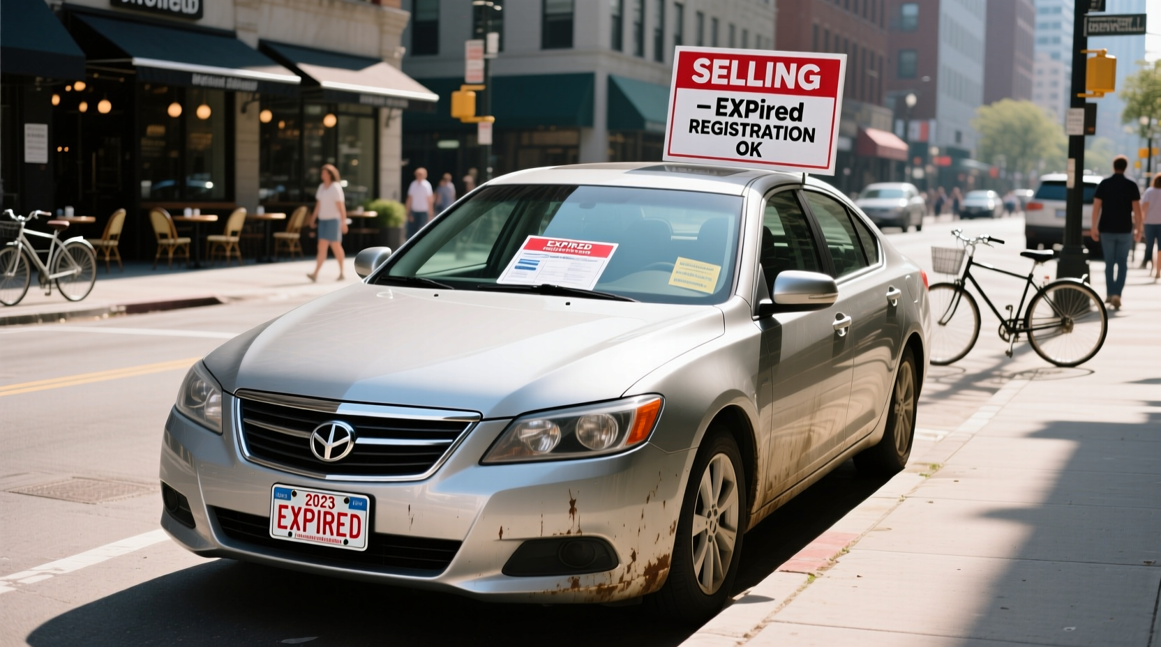 can i sell my car with expired registration