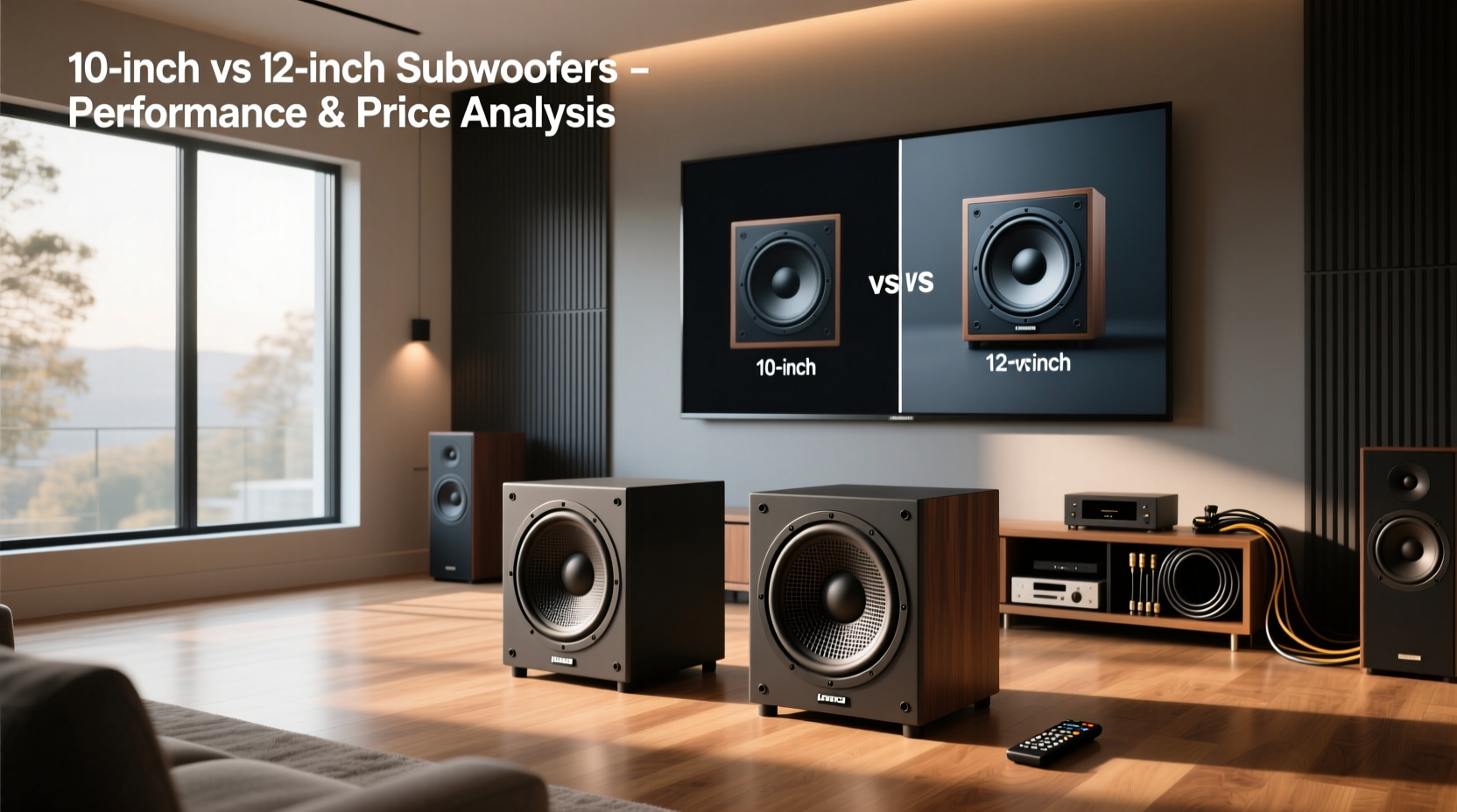 10 vs 12 inch subwoofers which fits your sound space 