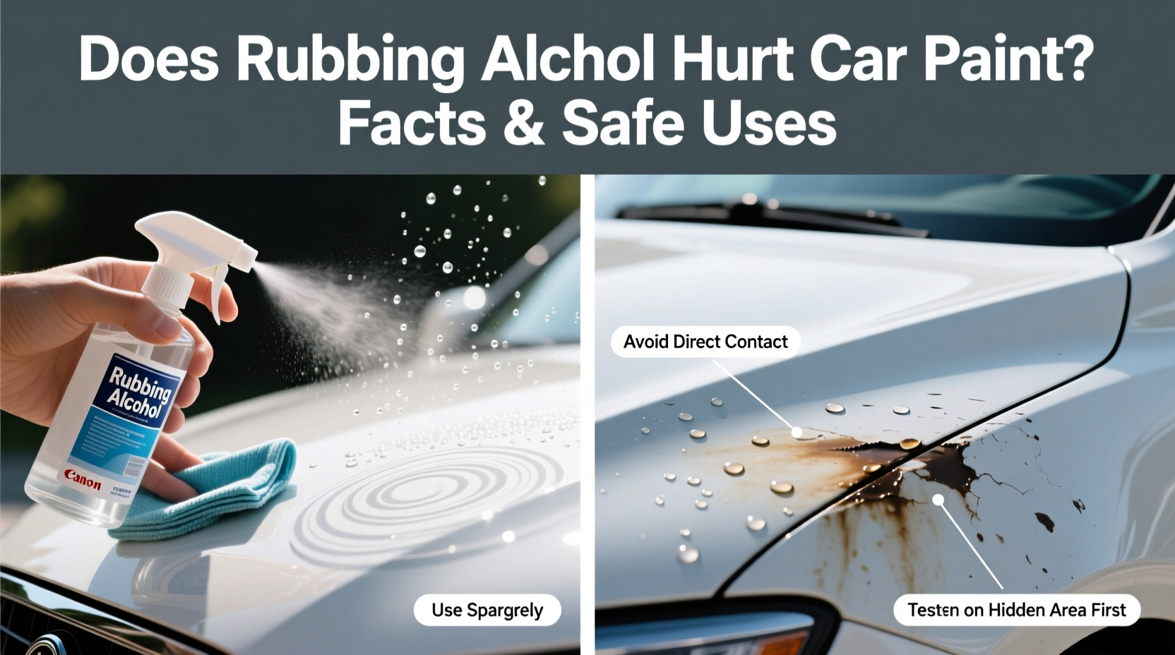 does rubbing alcohol hurt car paint