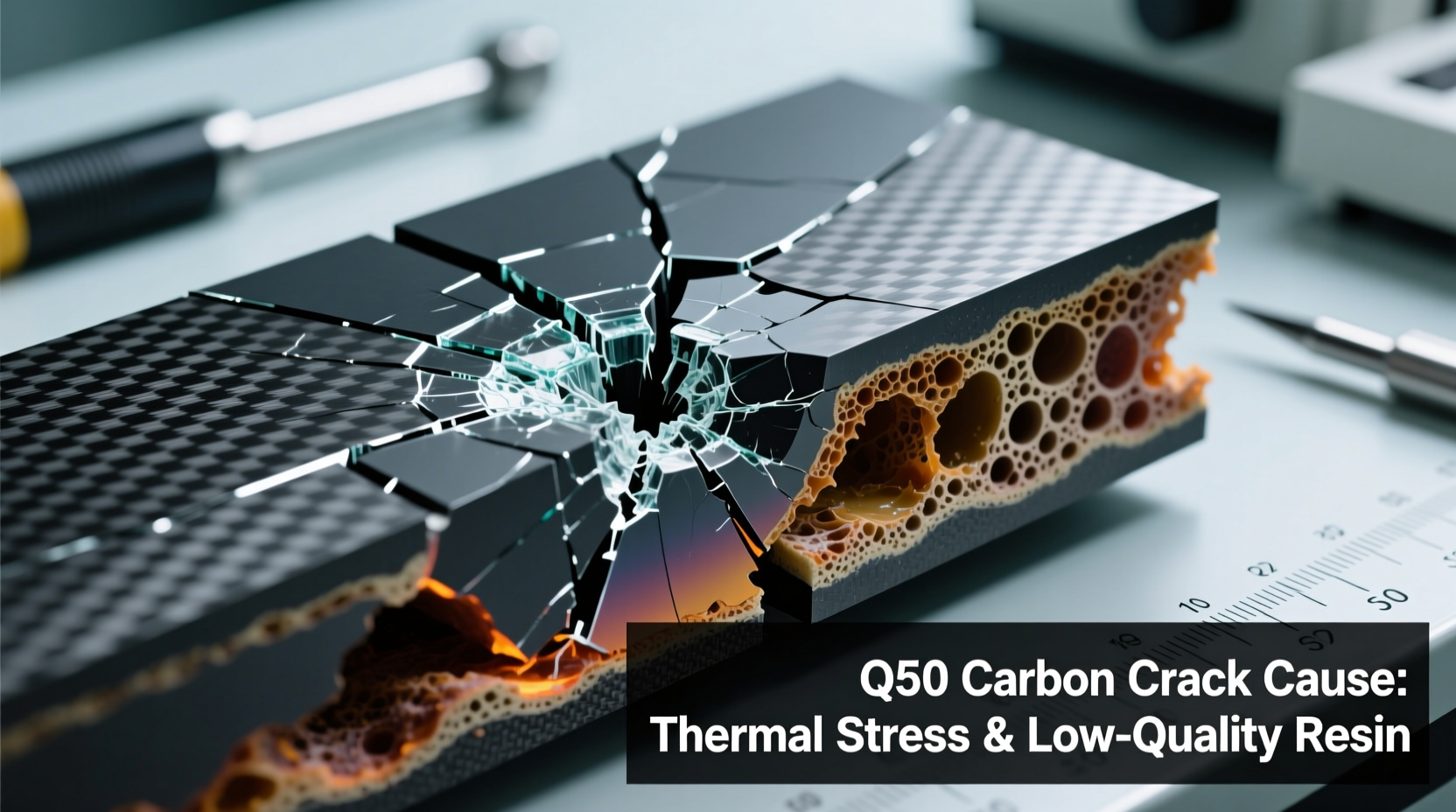 Q50 Carbon Crack Cause: Thermal Stress & Low-Quality Resin