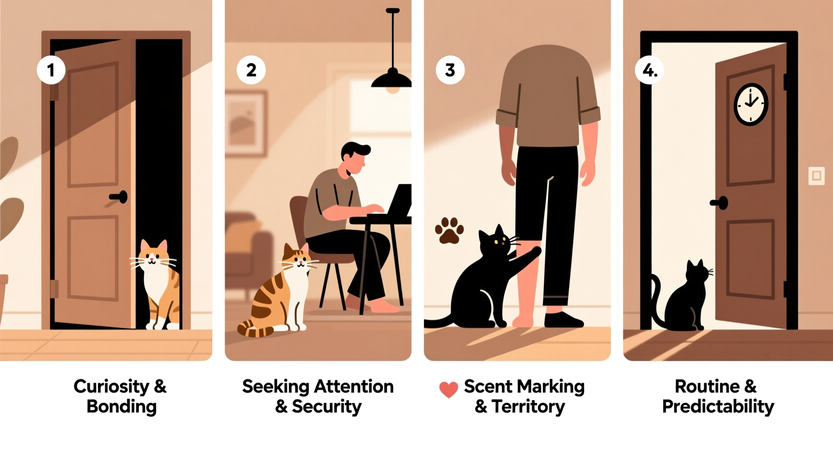 why does my male cat follow me everywhere reasons solutions