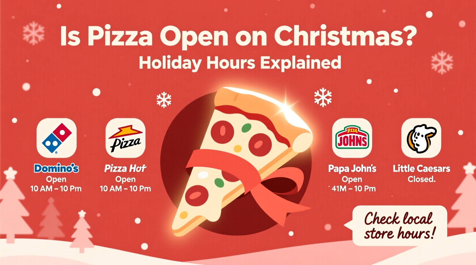 is pizza open on christmas