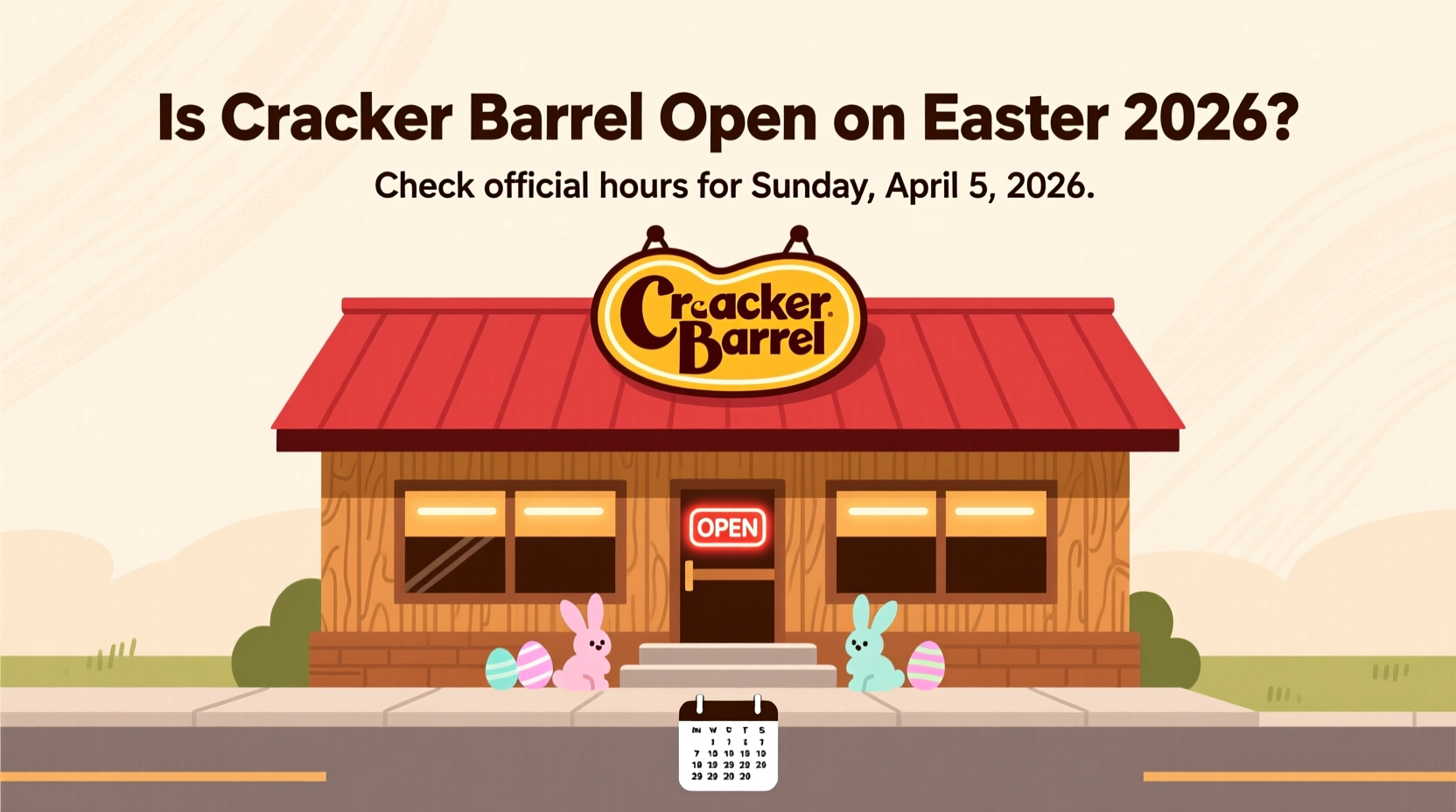 is cracker barrel open on easter 2026