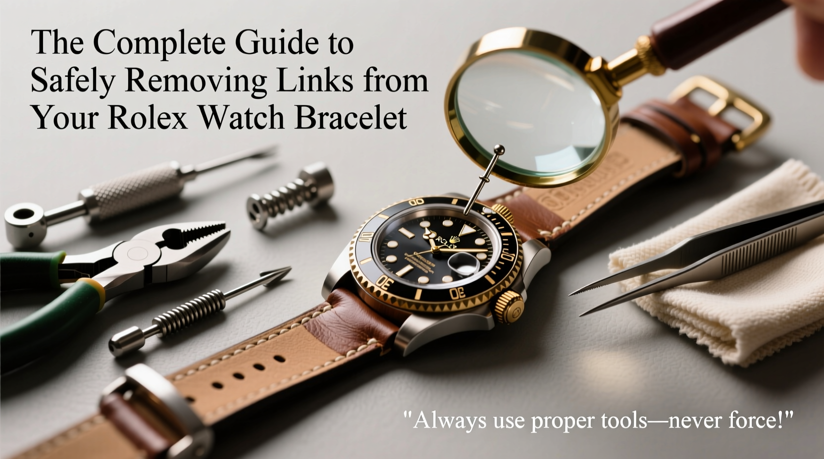 the complete diy guide to safely removing links from your rolex watch bracelet