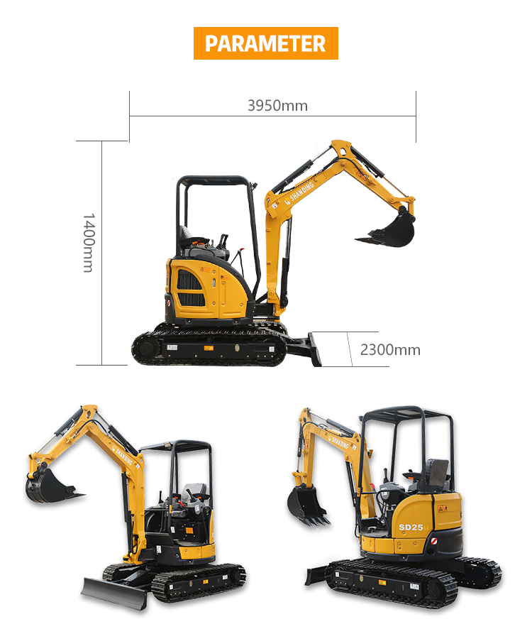 Shanding hot sale bagger 3t  mini trench digger bagger mini digger