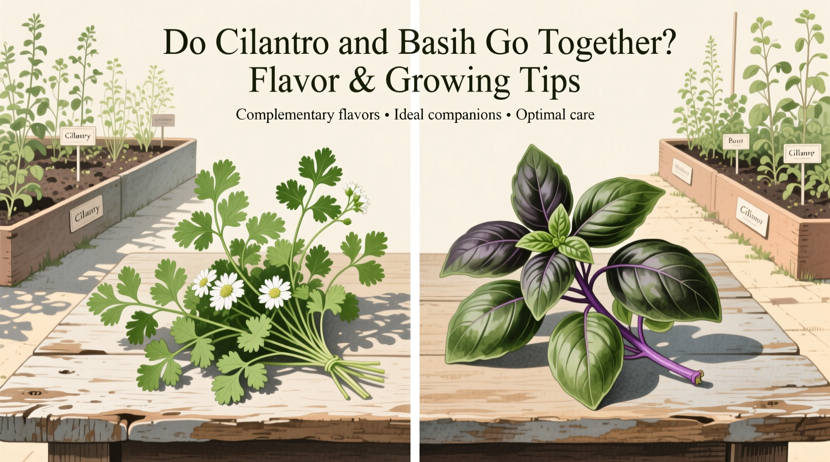 do cilantro and basil go together