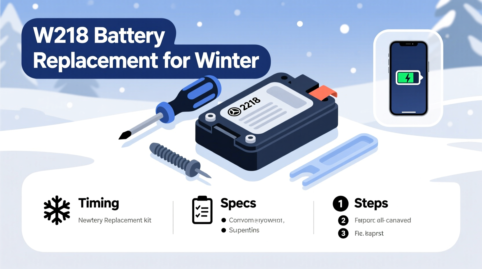 w218 battery replacement winter