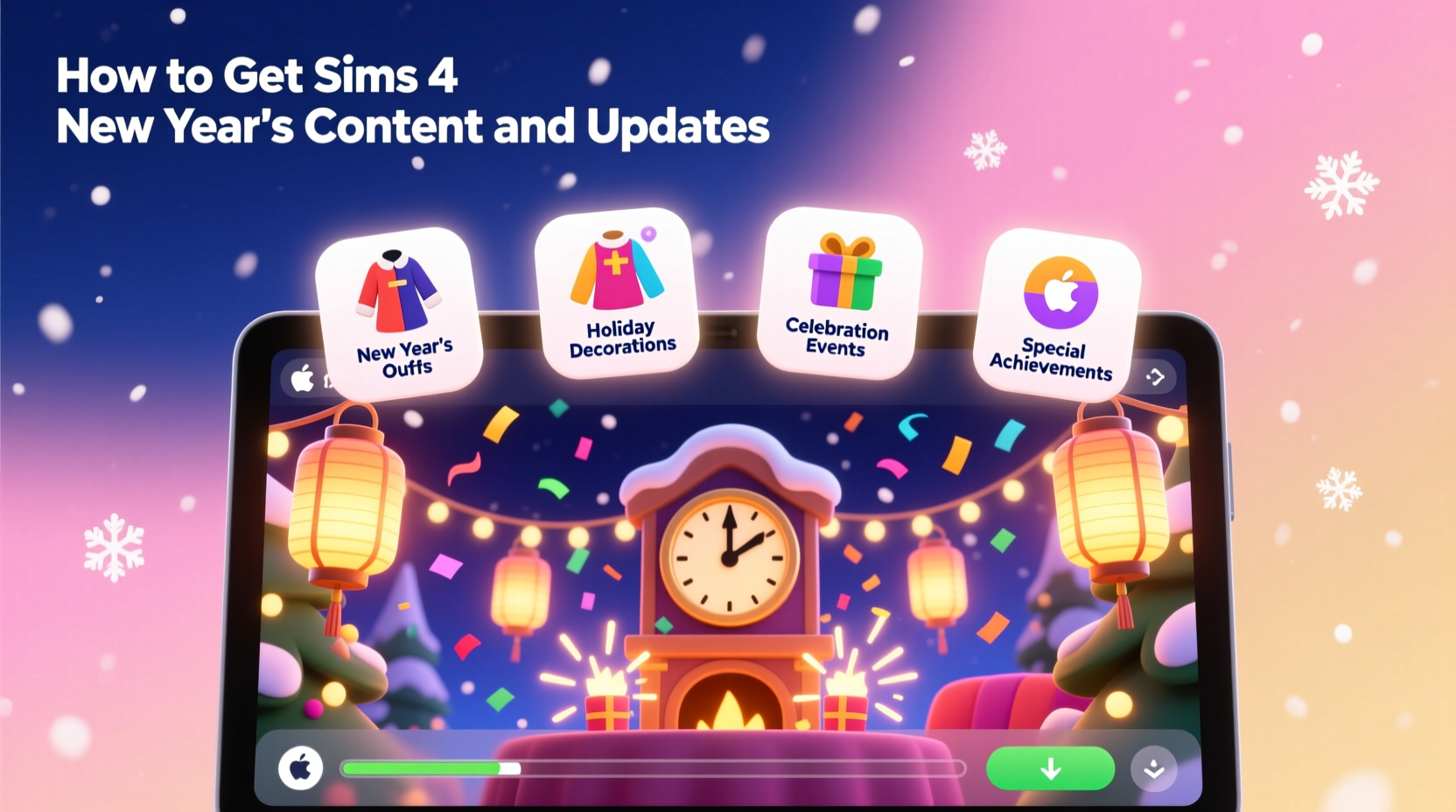 how to get sims 4 new year