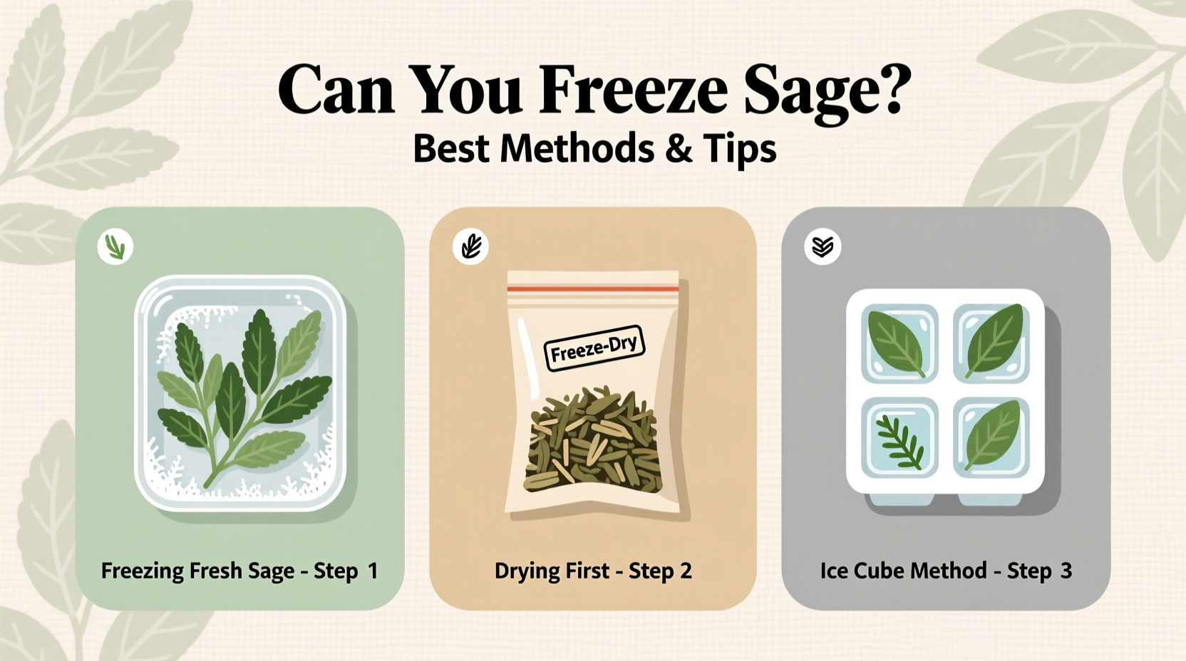 can you freeze sage