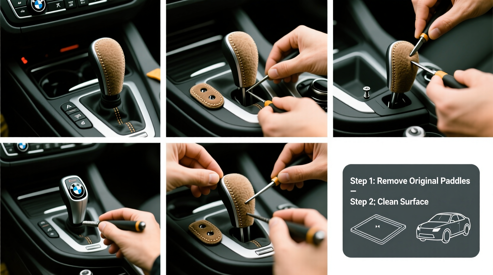 e90 alcantara paddle install diy