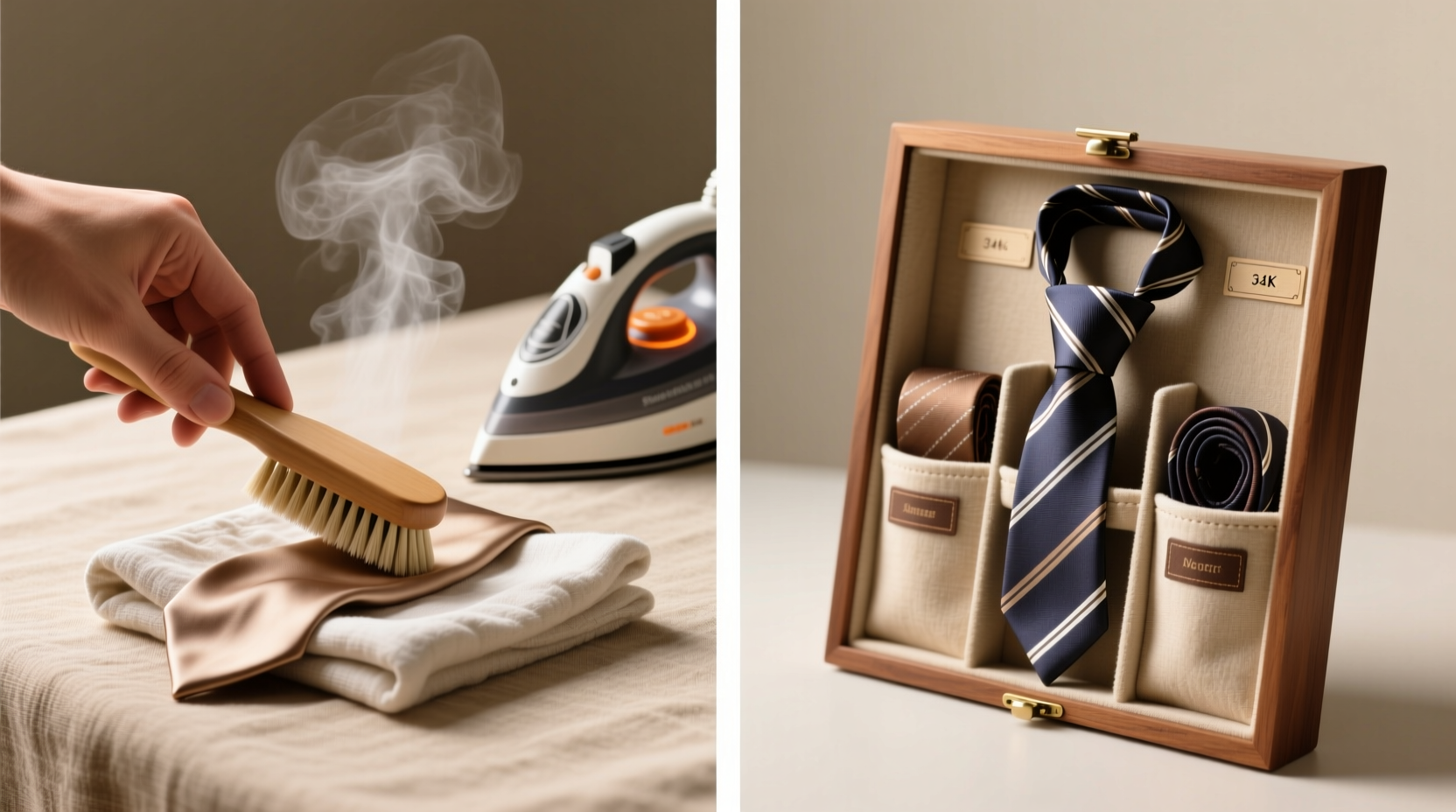 how to clean iron and store neckties
