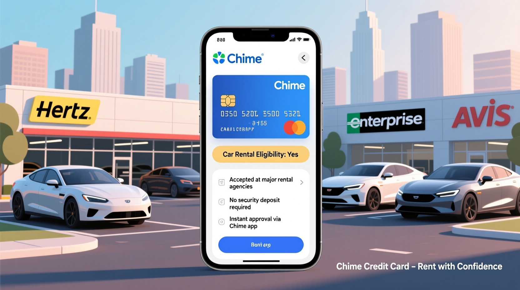 can you use chime credit card to rent a car