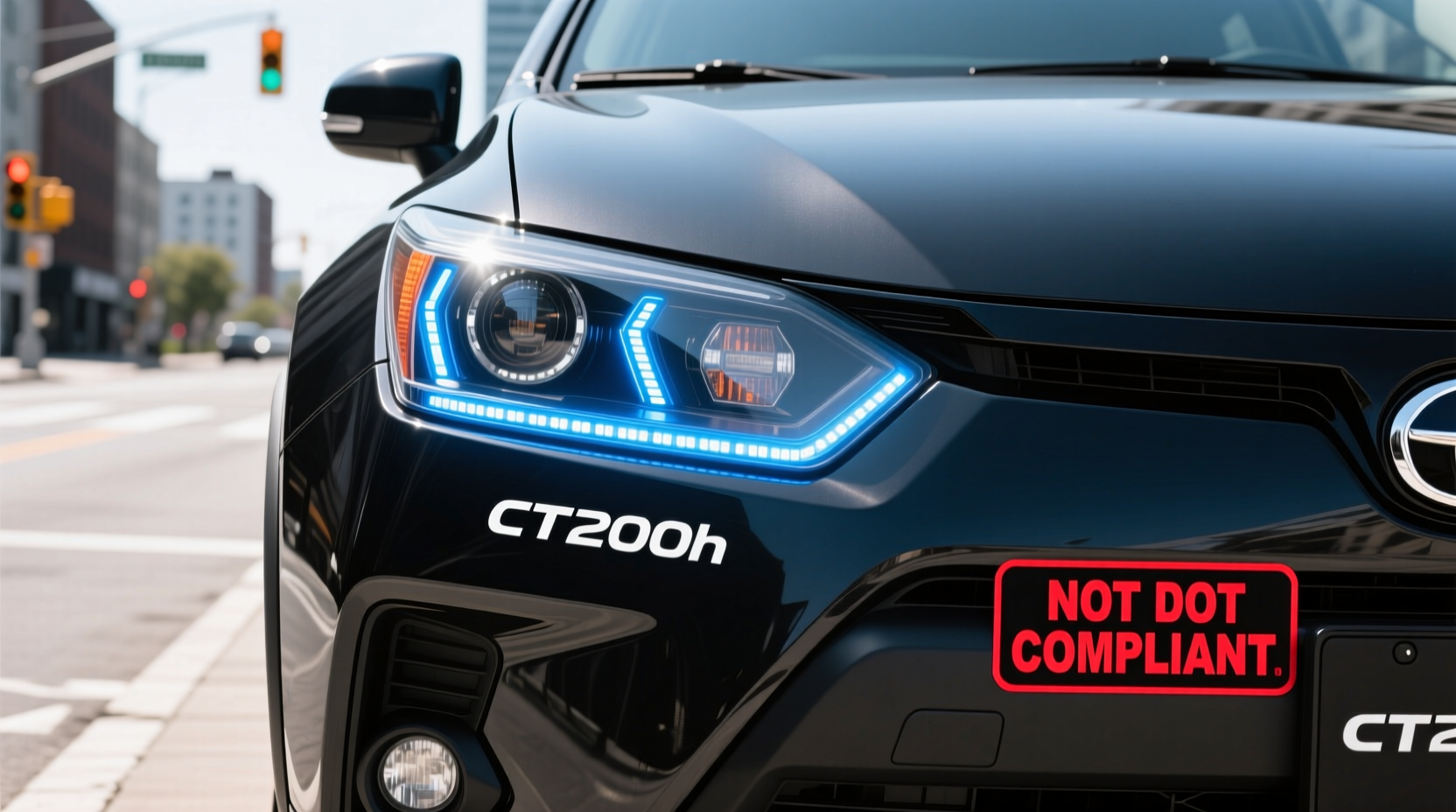 CT200h LED Headlights Are Not DOT Compliant by Default